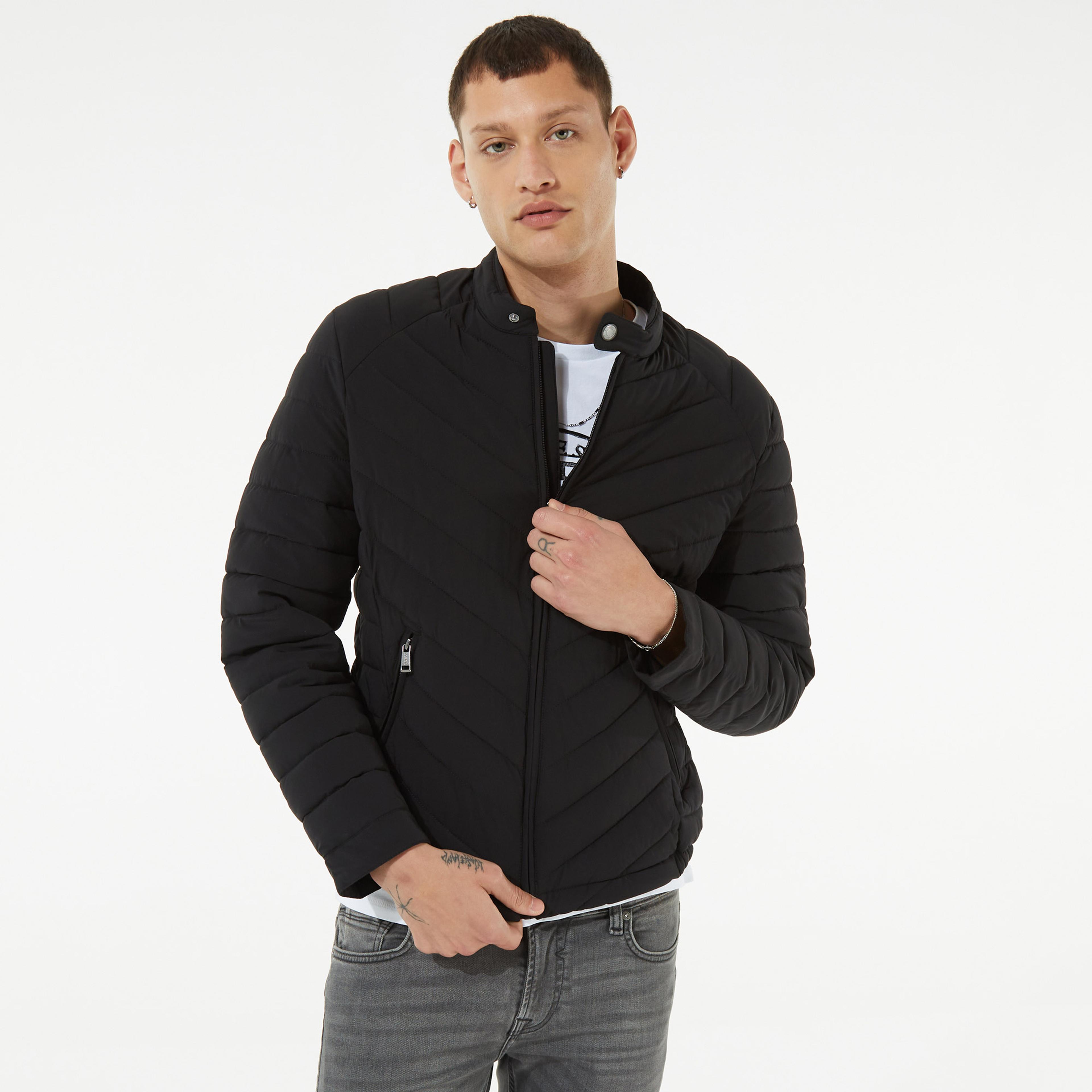 Guess Super Fitted Erkek Siyah Ceket