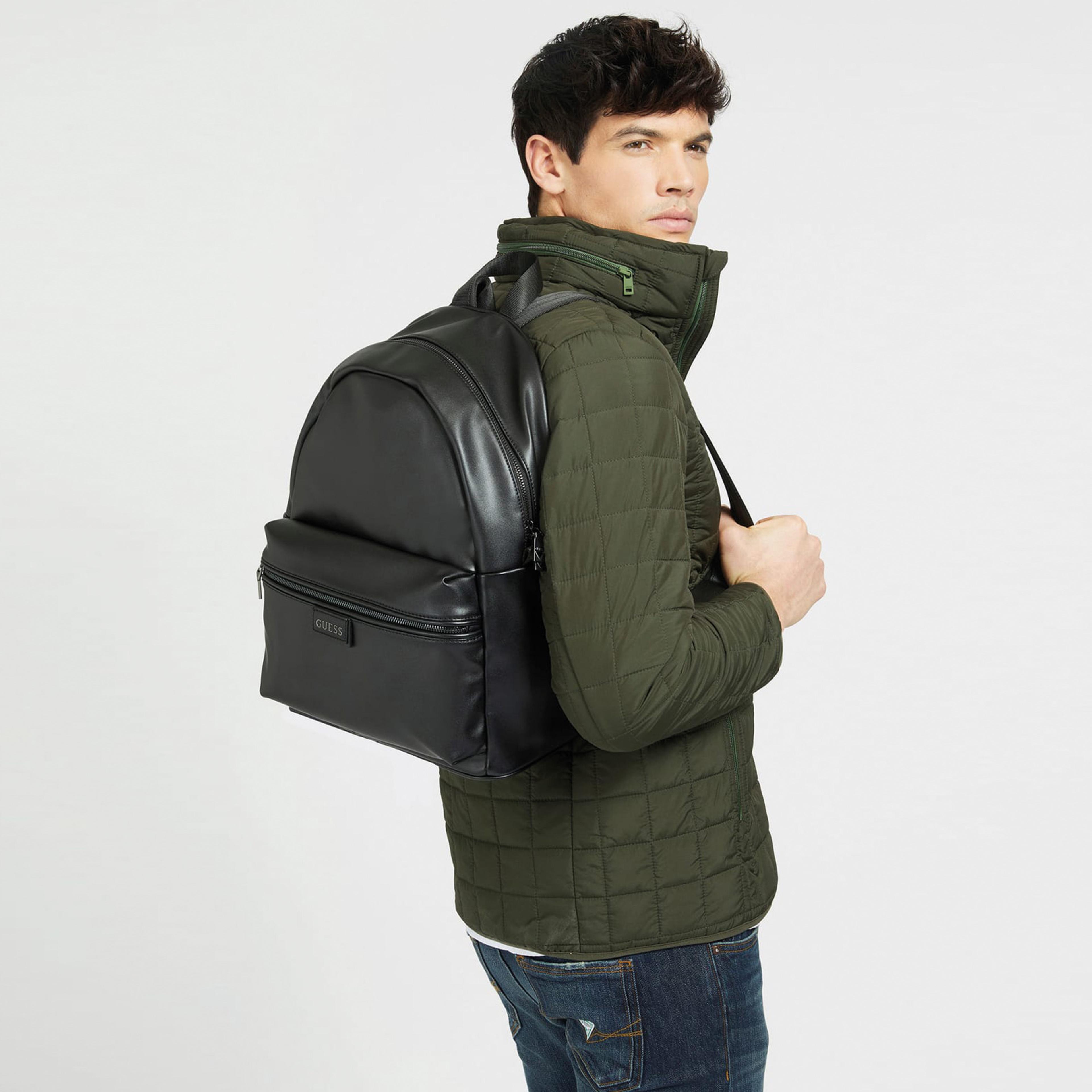 Guess Scala Compact Erkek Siyah Sırt Çantası