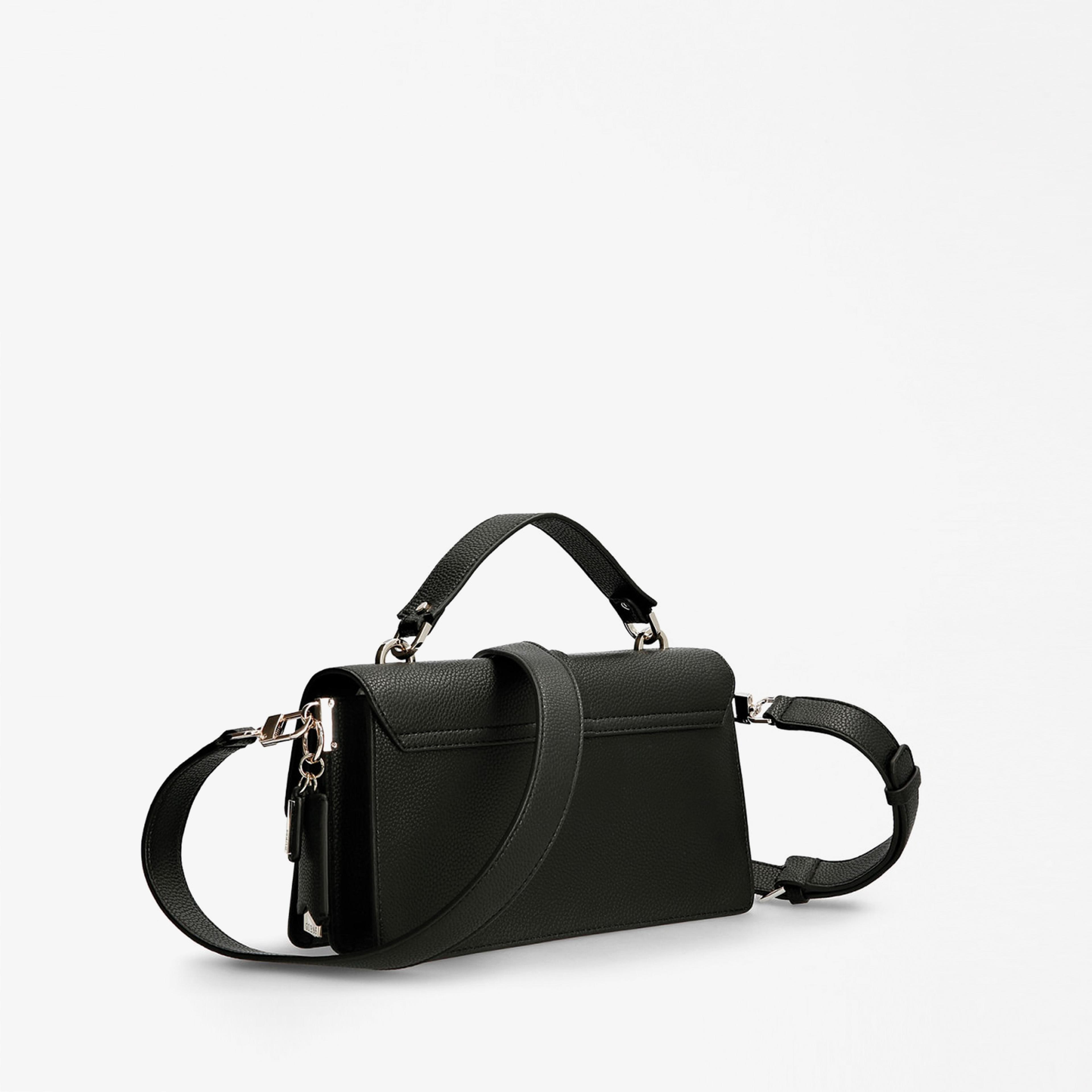 Guess Albury Top Handle Flap Kadın Siyah El Çantası