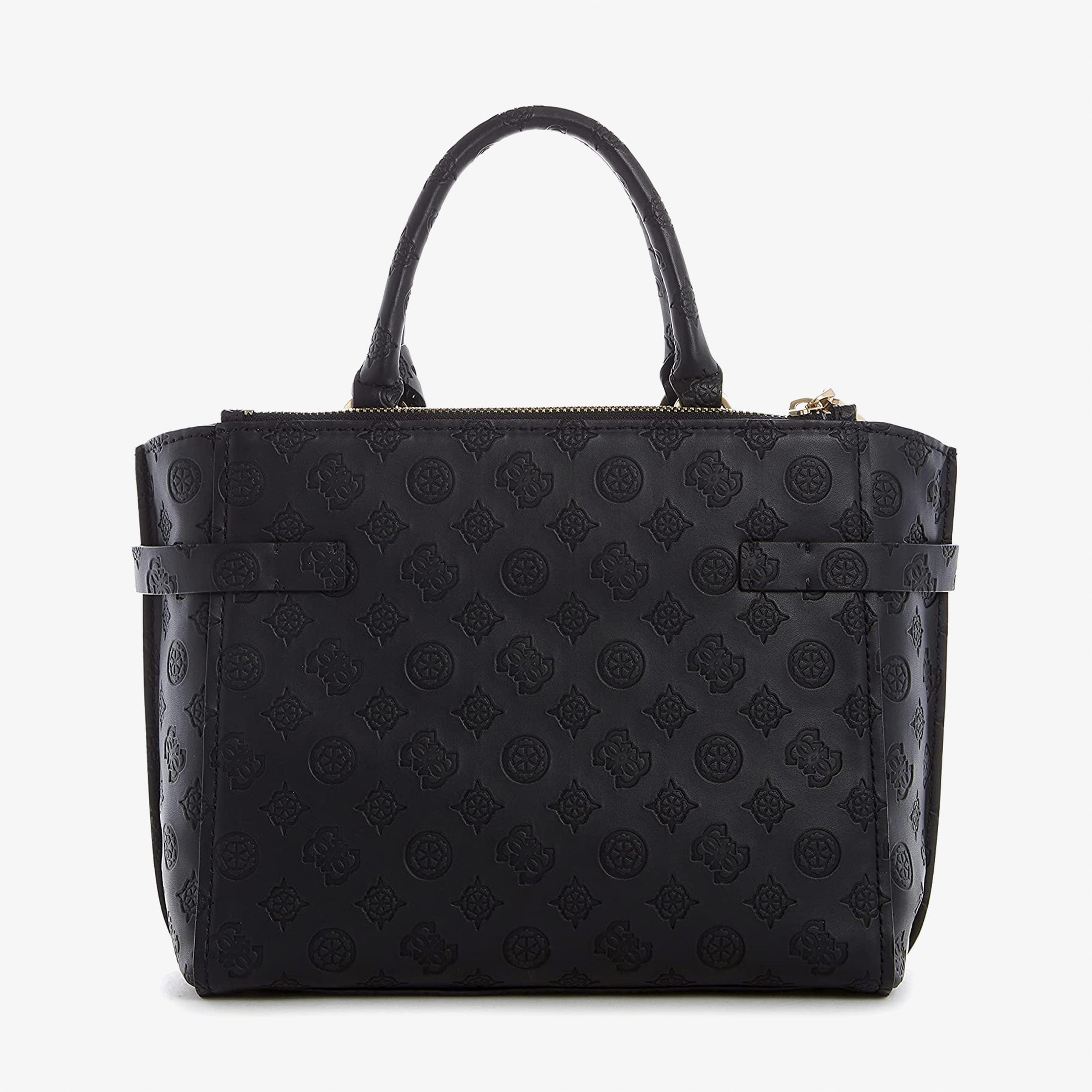 Guess Bea Society Satchel Kadın Siyah Omuz Çantası