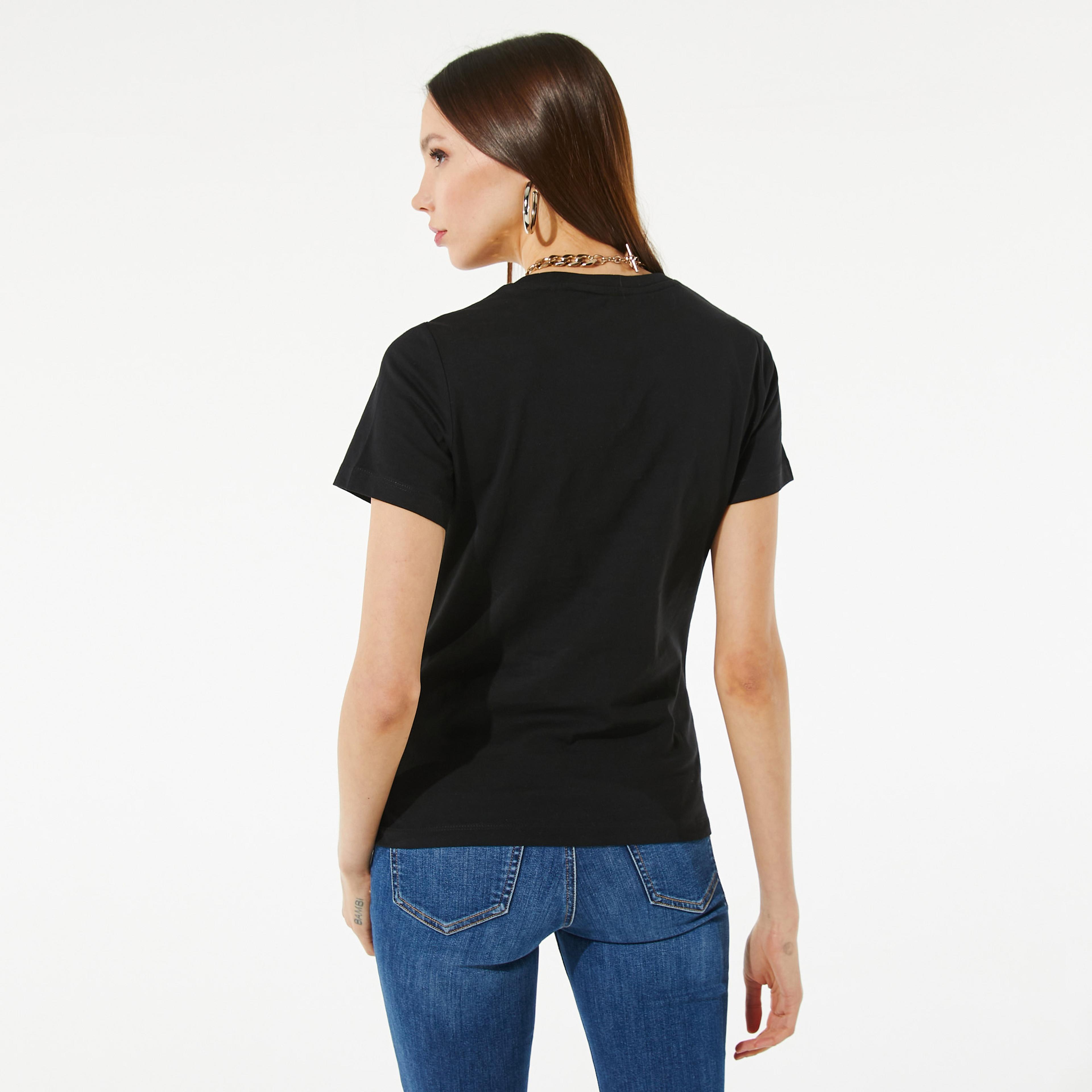 Guess Icon Kadın Siyah T-Shirt
