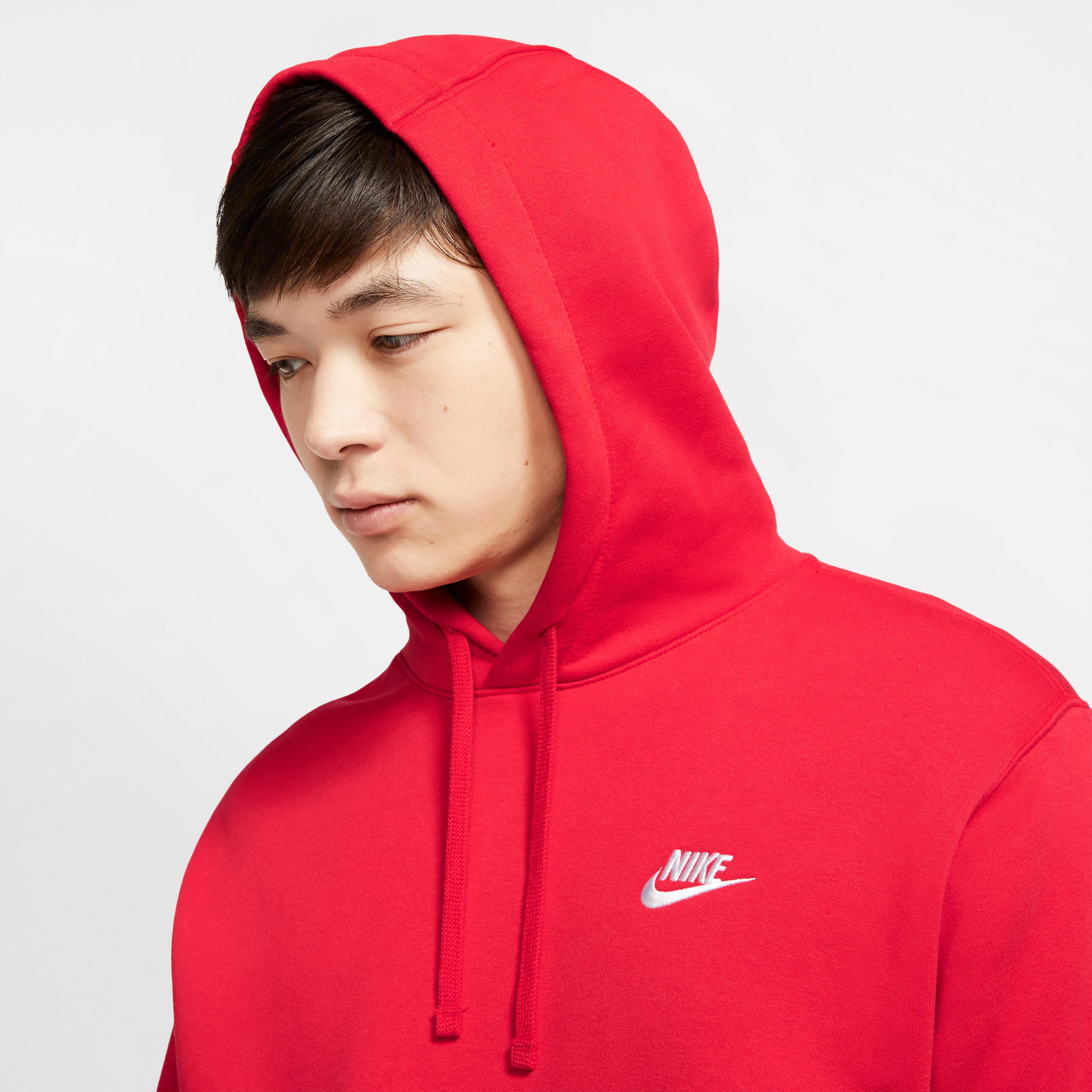 Nike Sportswear Club Fleece Erkek Kırmızı Hoodie