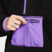 Nike Club Fleece Anorak Yarım Fermuarlı Erkek Siyah  Sweatshirt