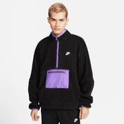 Nike Club Fleece Anorak Yarım Fermuarlı Erkek Siyah  Sweatshirt