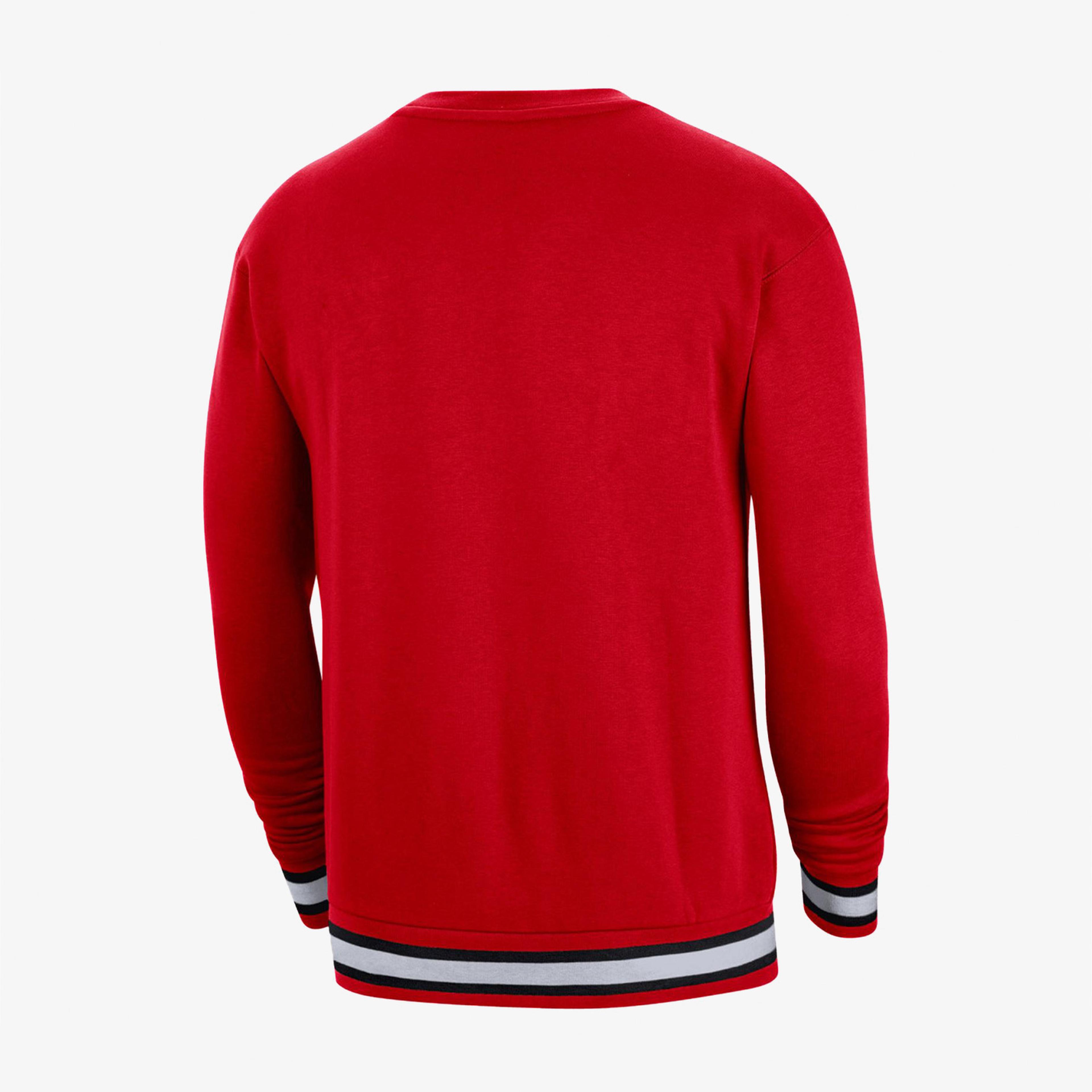 Nike Courtside Chicago Bulls Erkek Kırmızı Sweatshirt