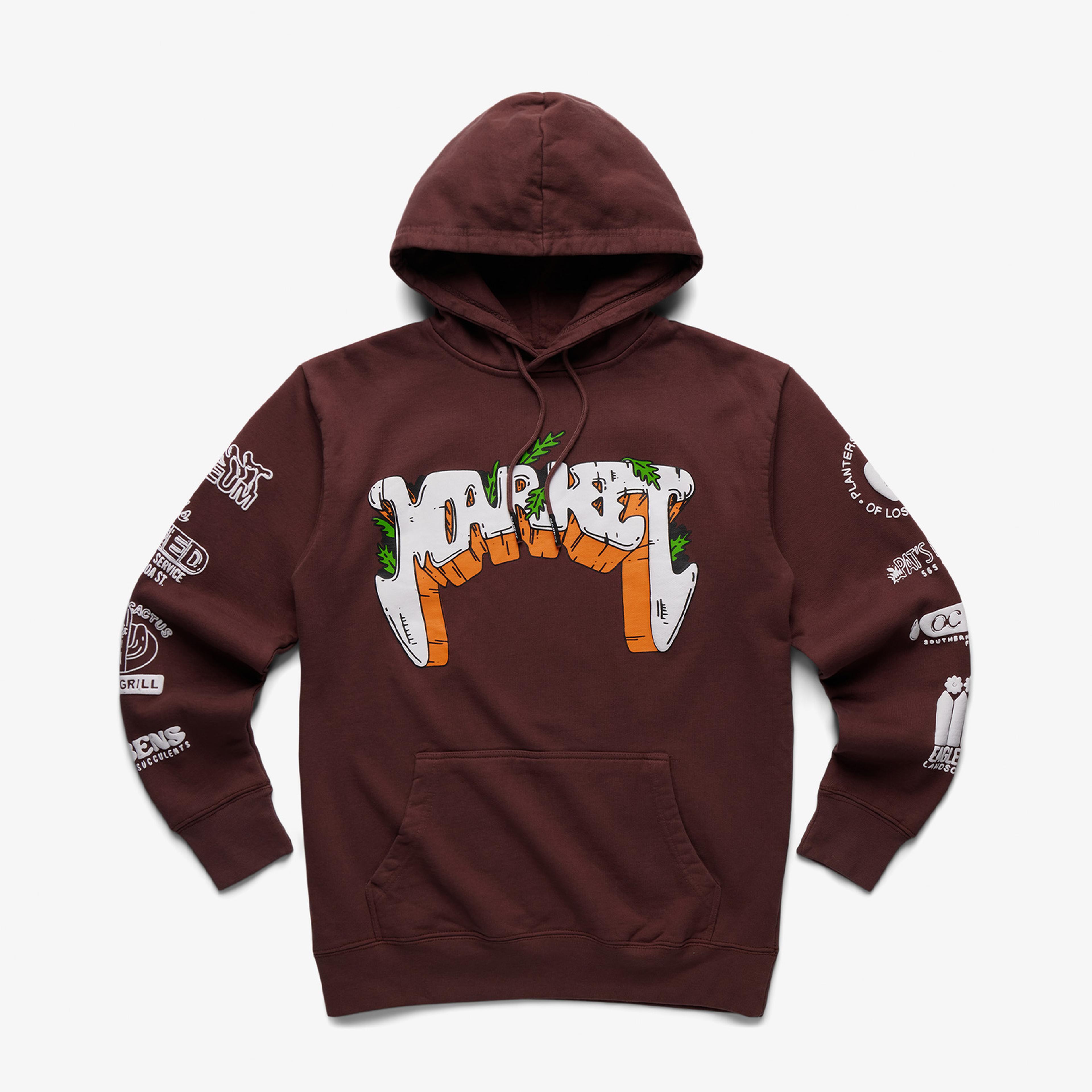 Market Growclub Erkek Kahverengi Hoodie