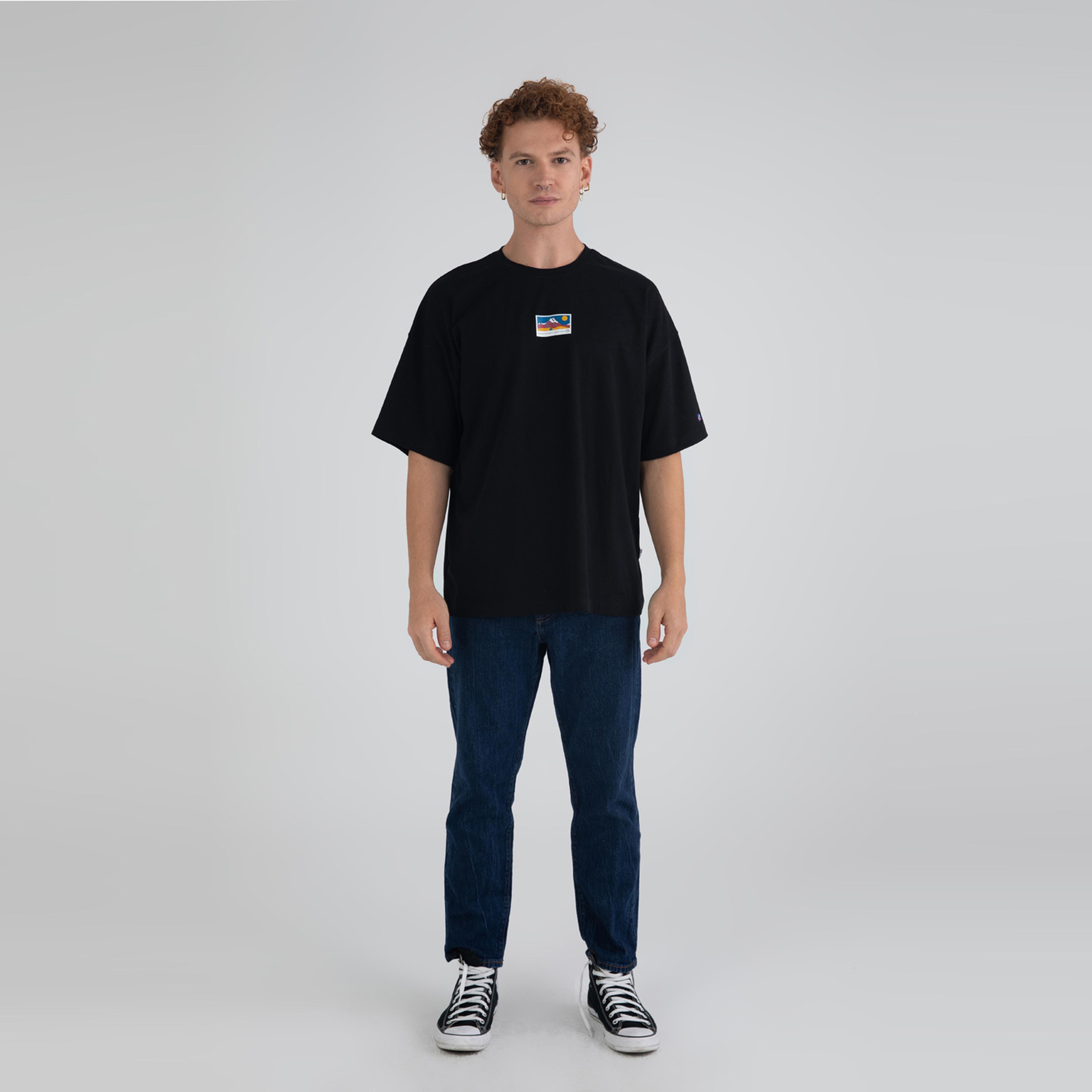Fifty Pieces Oversize Erkek Siyah T-Shirt