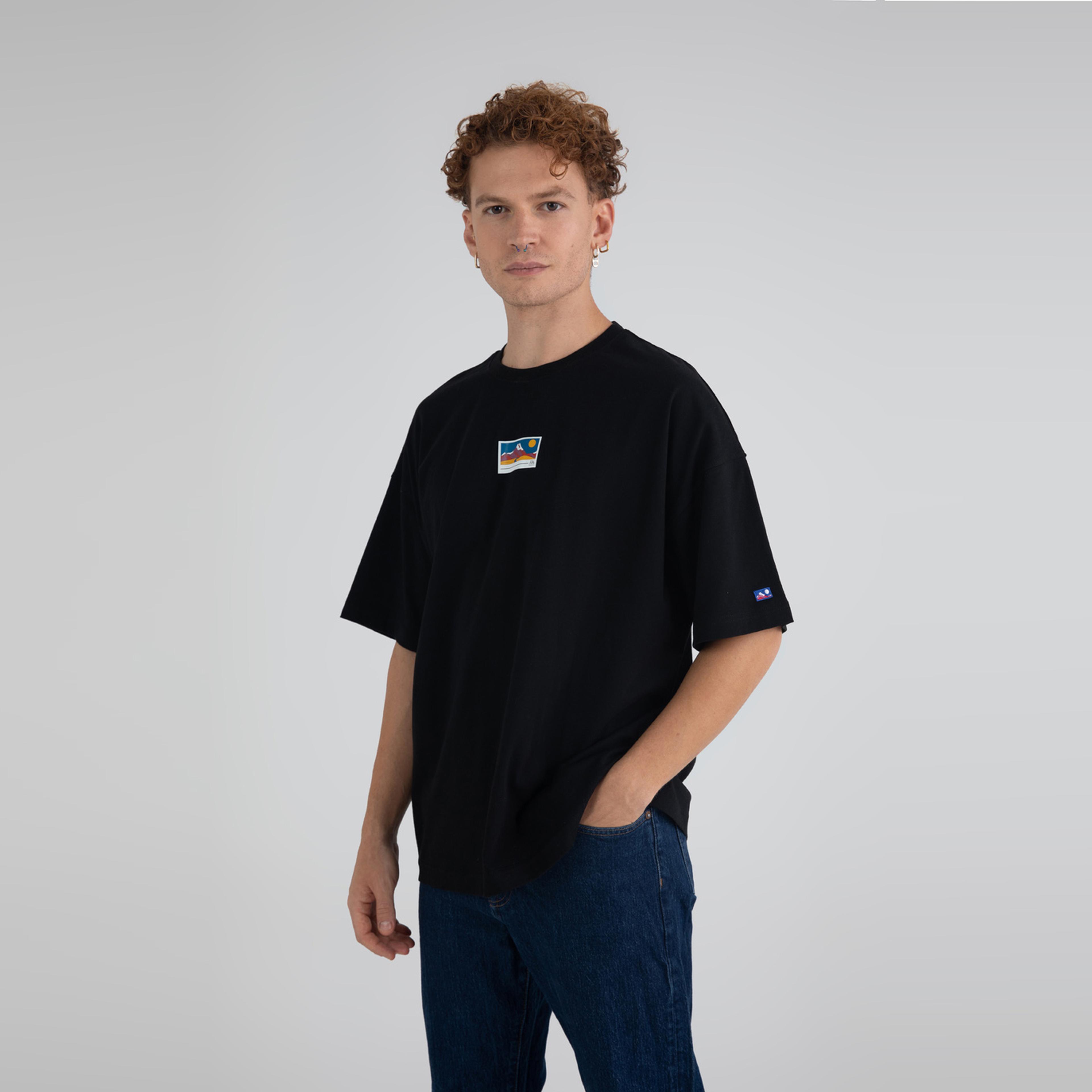 Fifty Pieces Oversize Erkek Siyah T-Shirt
