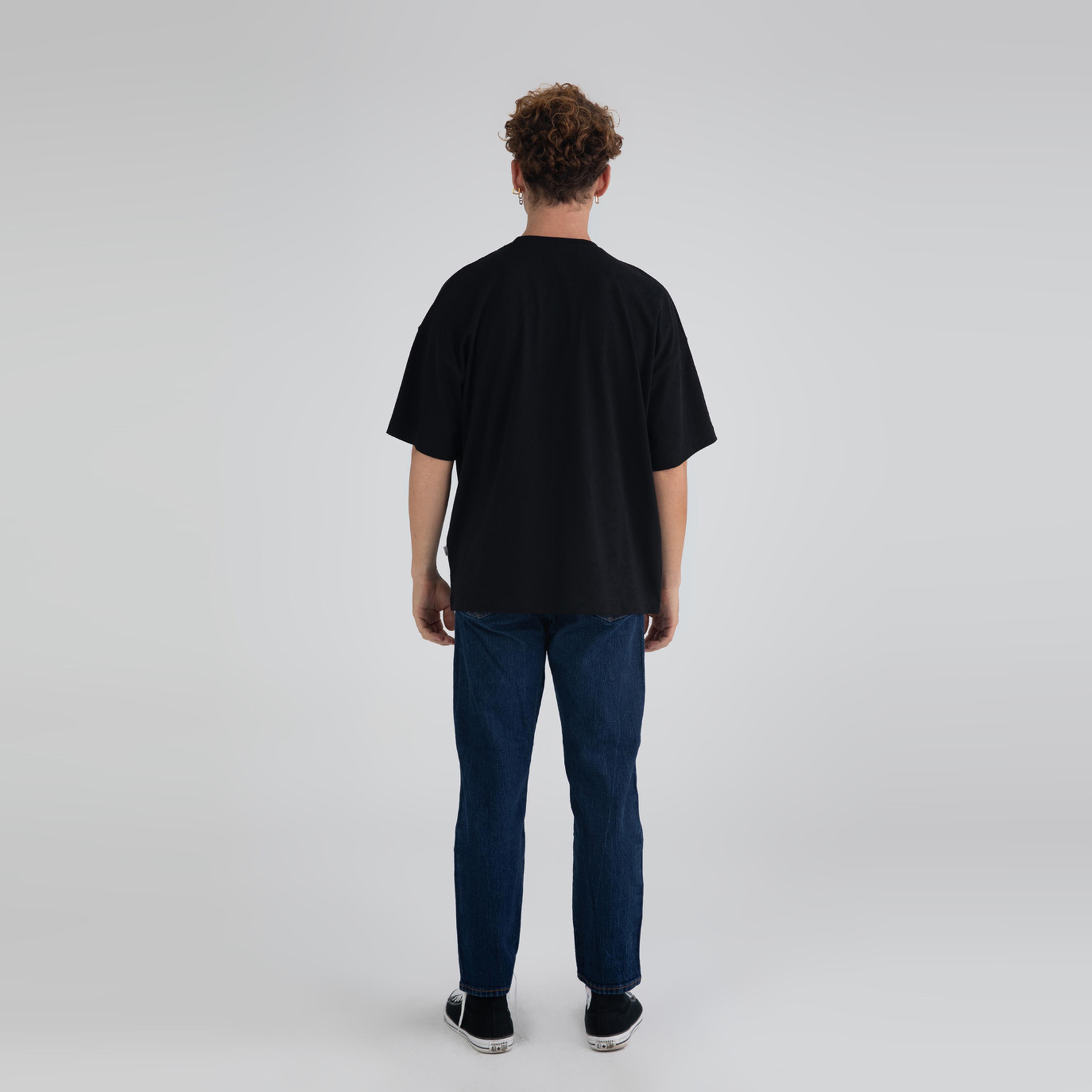 Fifty Pieces Oversize Erkek Siyah T-Shirt