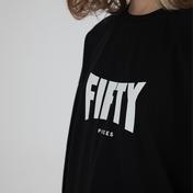 Fifty Pieces Oversize Kadın Siyah T-Shirt