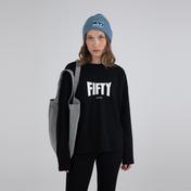 Fifty Pieces Oversize Kadın Siyah T-Shirt