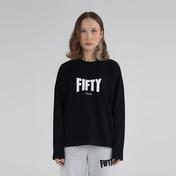 Fifty Pieces Oversize Kadın Siyah T-Shirt
