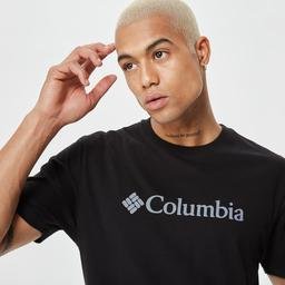 Columbia Basic Big Logo Brushed Erkek Siyah T-Shirt