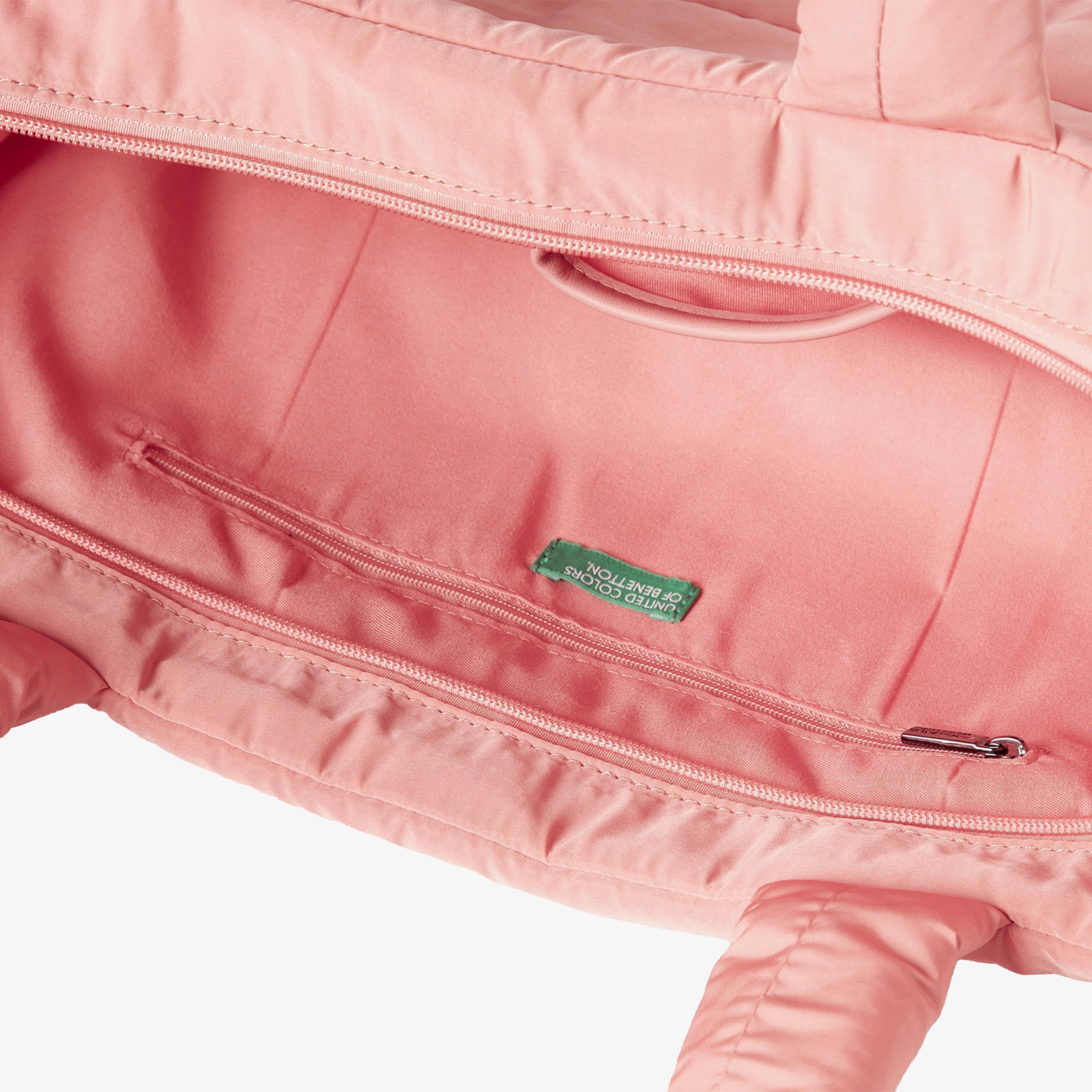 Benetton Pufa Canta Kadın Pembe Omuz Çantası