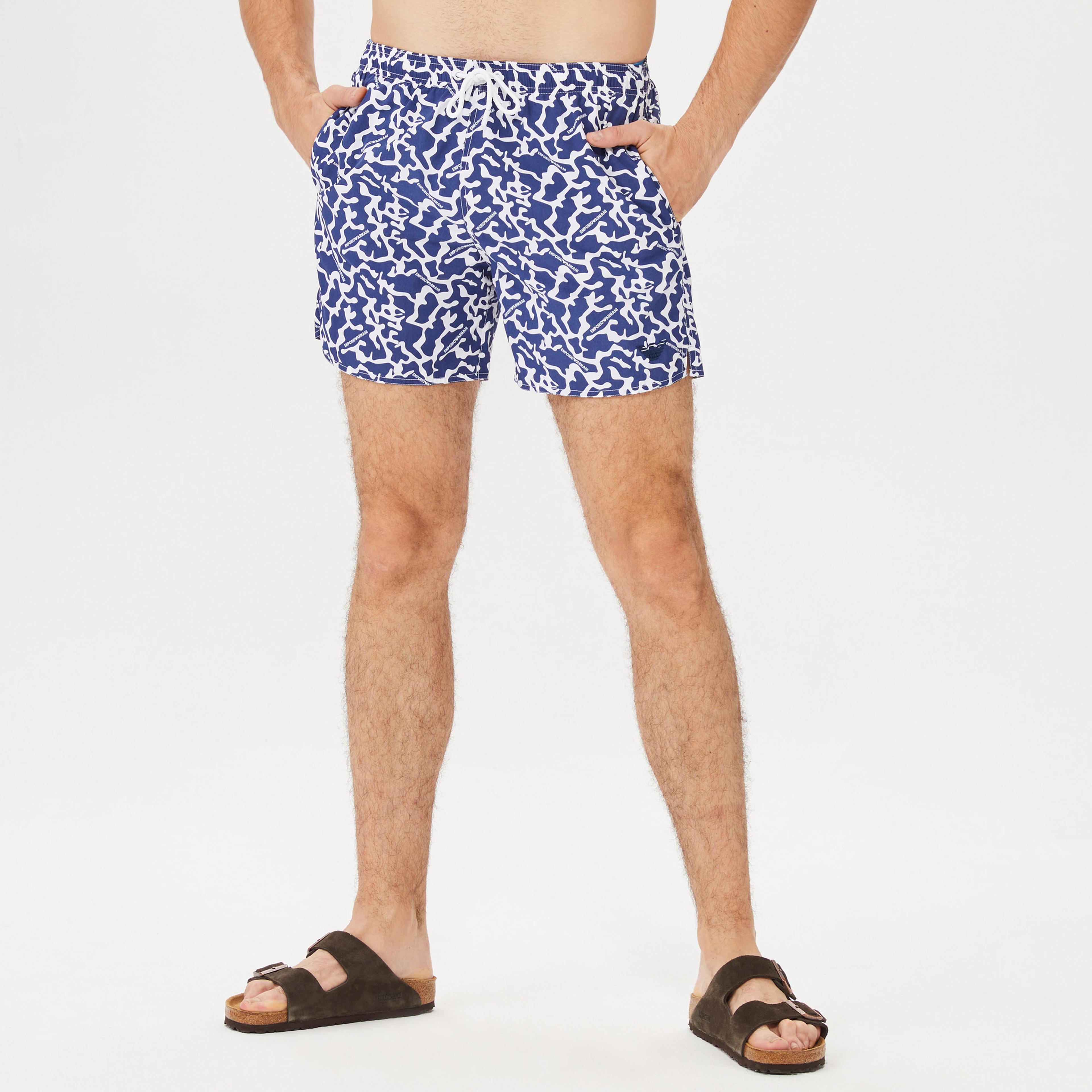 EA7 Emporio Armani Woven Erkek Mavi Mayo Şort