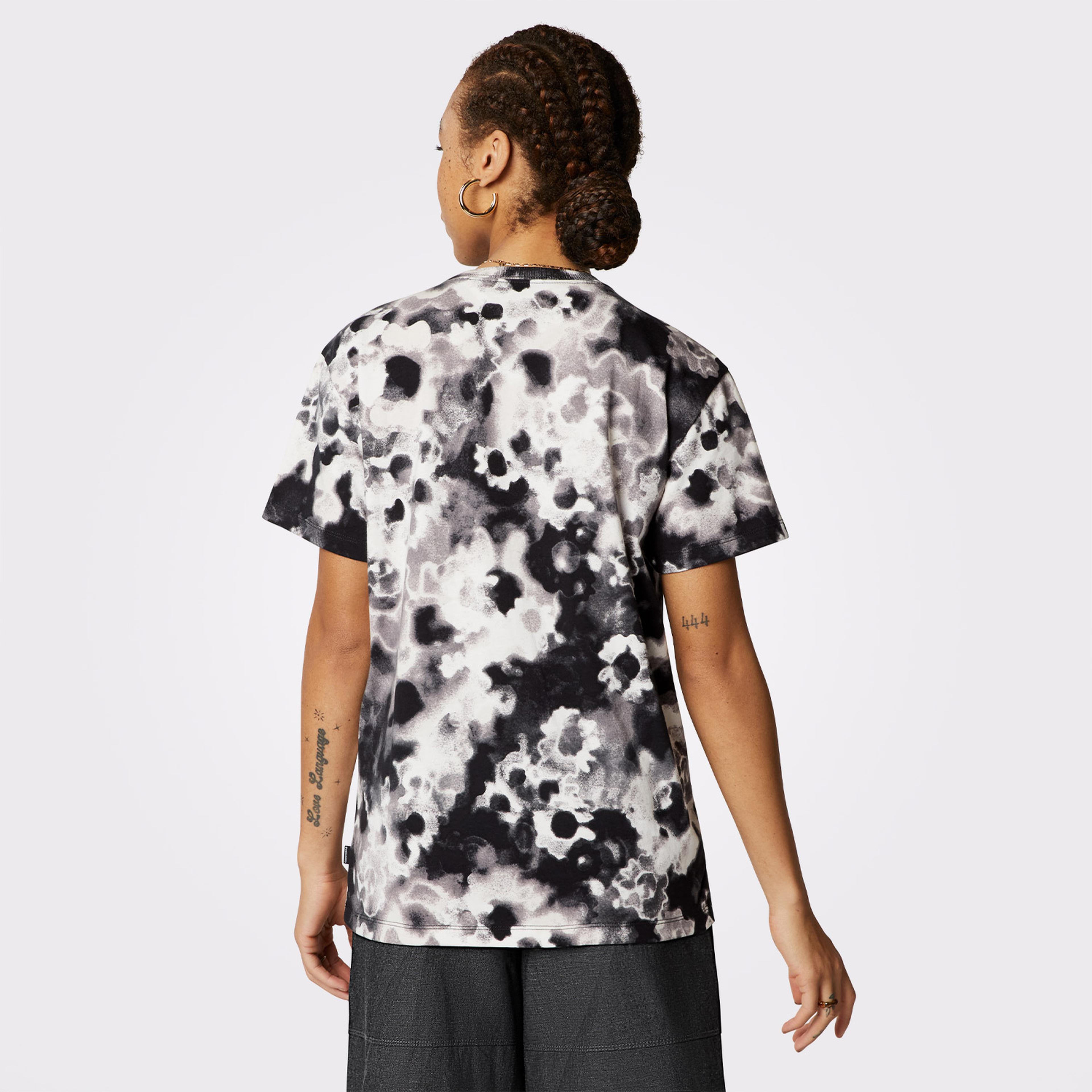 Converse Flower Patch Kadın Gri T-Shirt