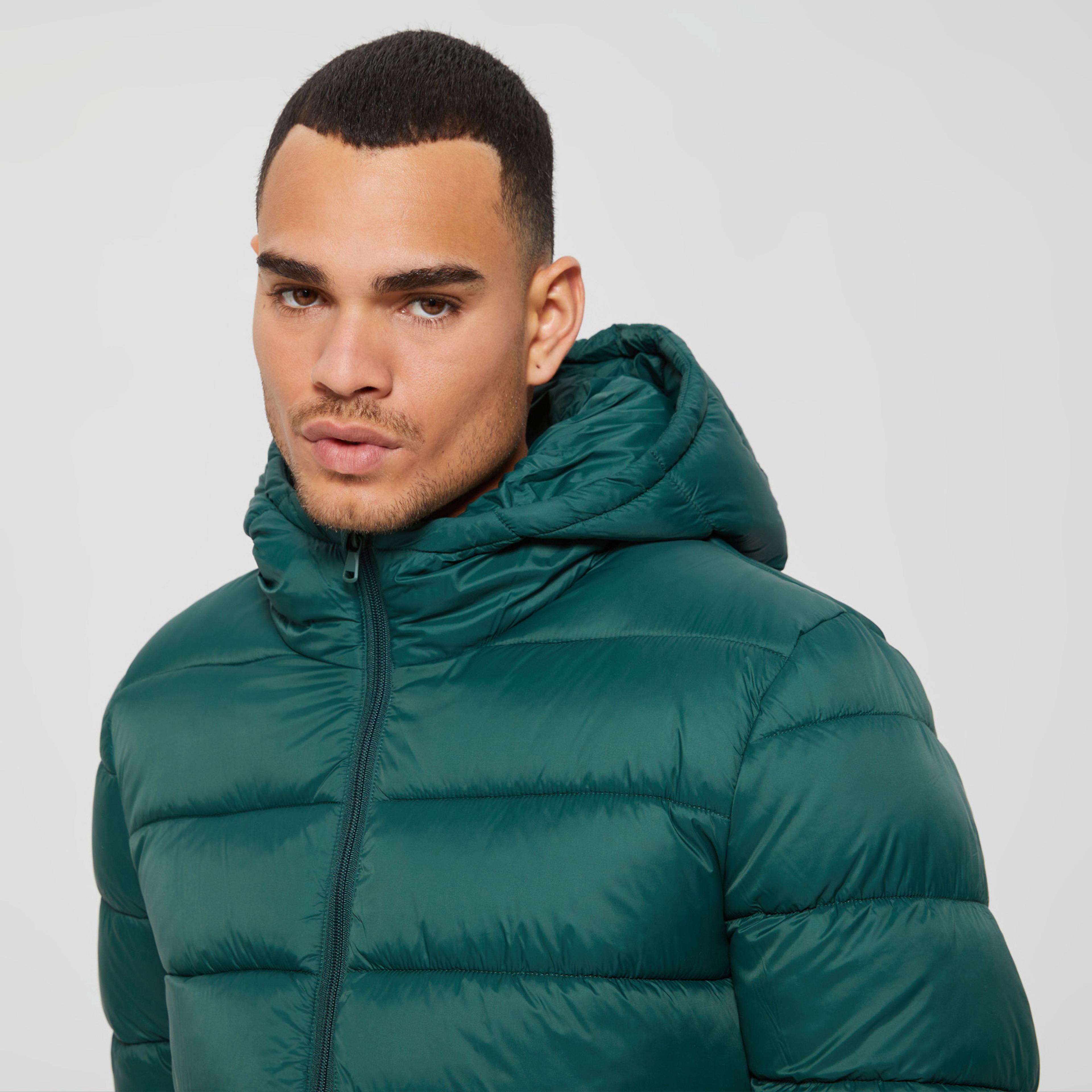 Benetton Pufa Erkek Yeşil Mont