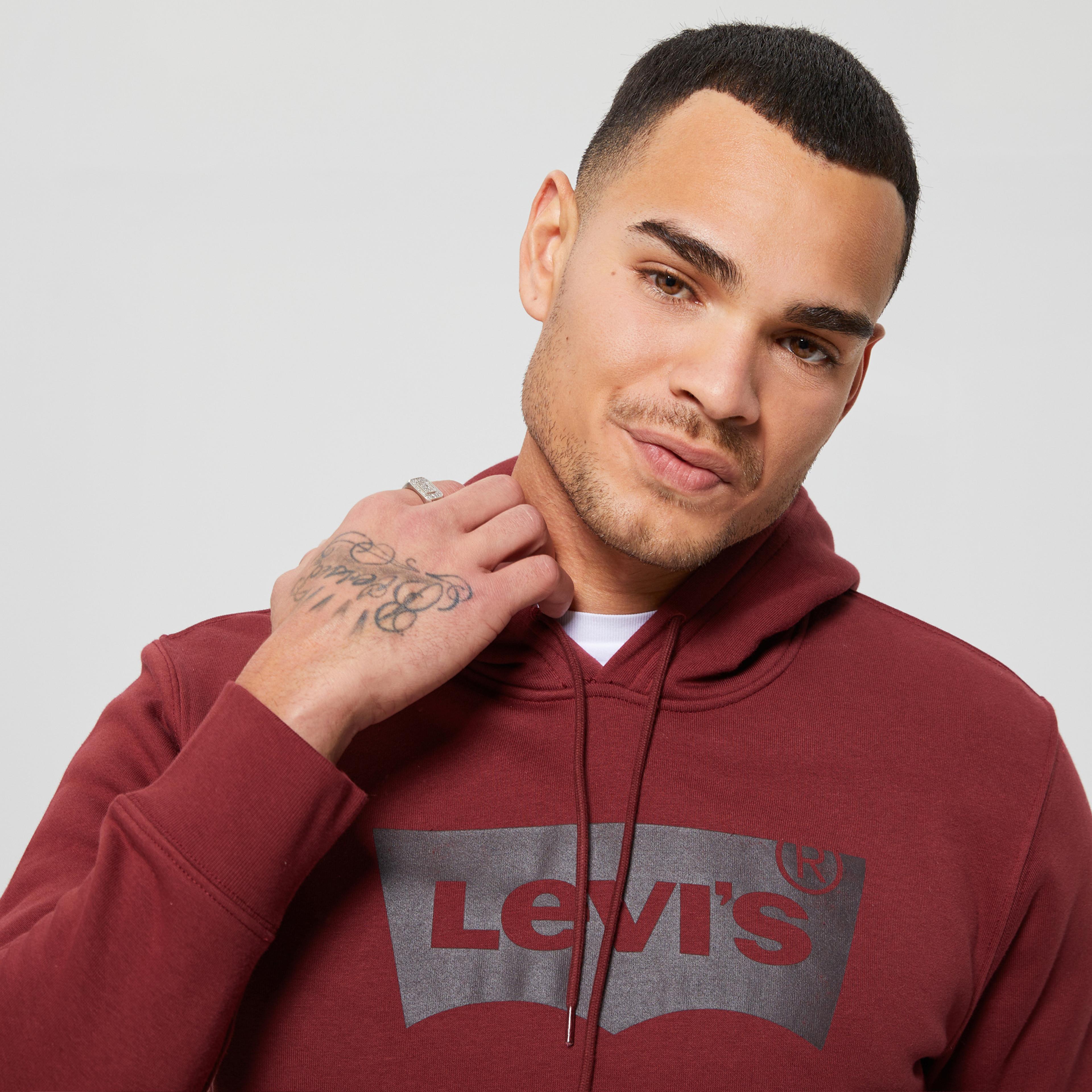 Levi'S Graphic Hoodi Essential Hoodie Erkek Kırmızı Sweatshirt