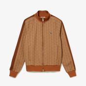 Lacoste Erkek Regular Fit Fermuarlı Monogram Kahverengi Sweatshirt