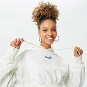 Holeacademıe Crop Hoodıe Kadın Krem Hoodie