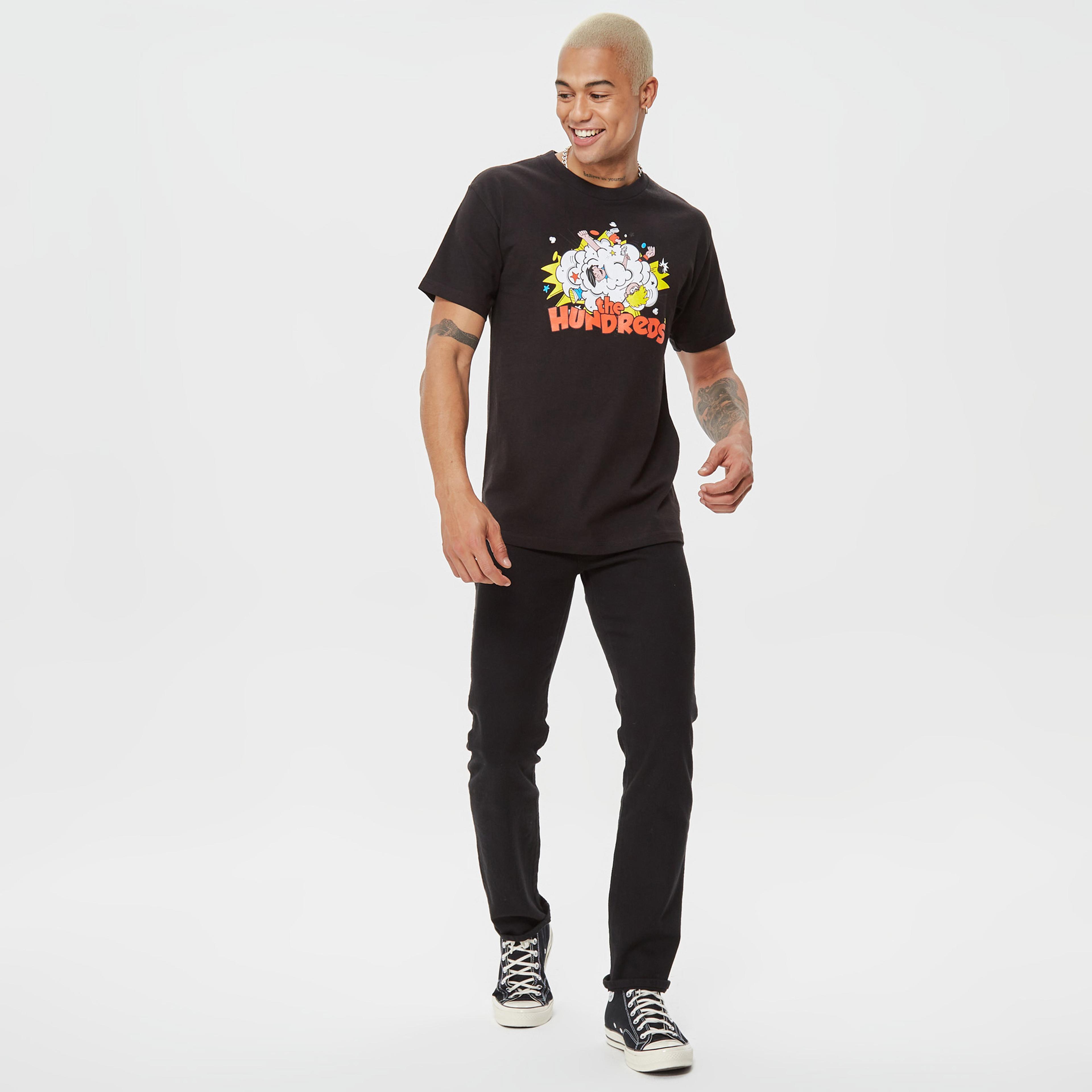 The Hundreds Comic Wildfire Erkek Siyah T-Shirt