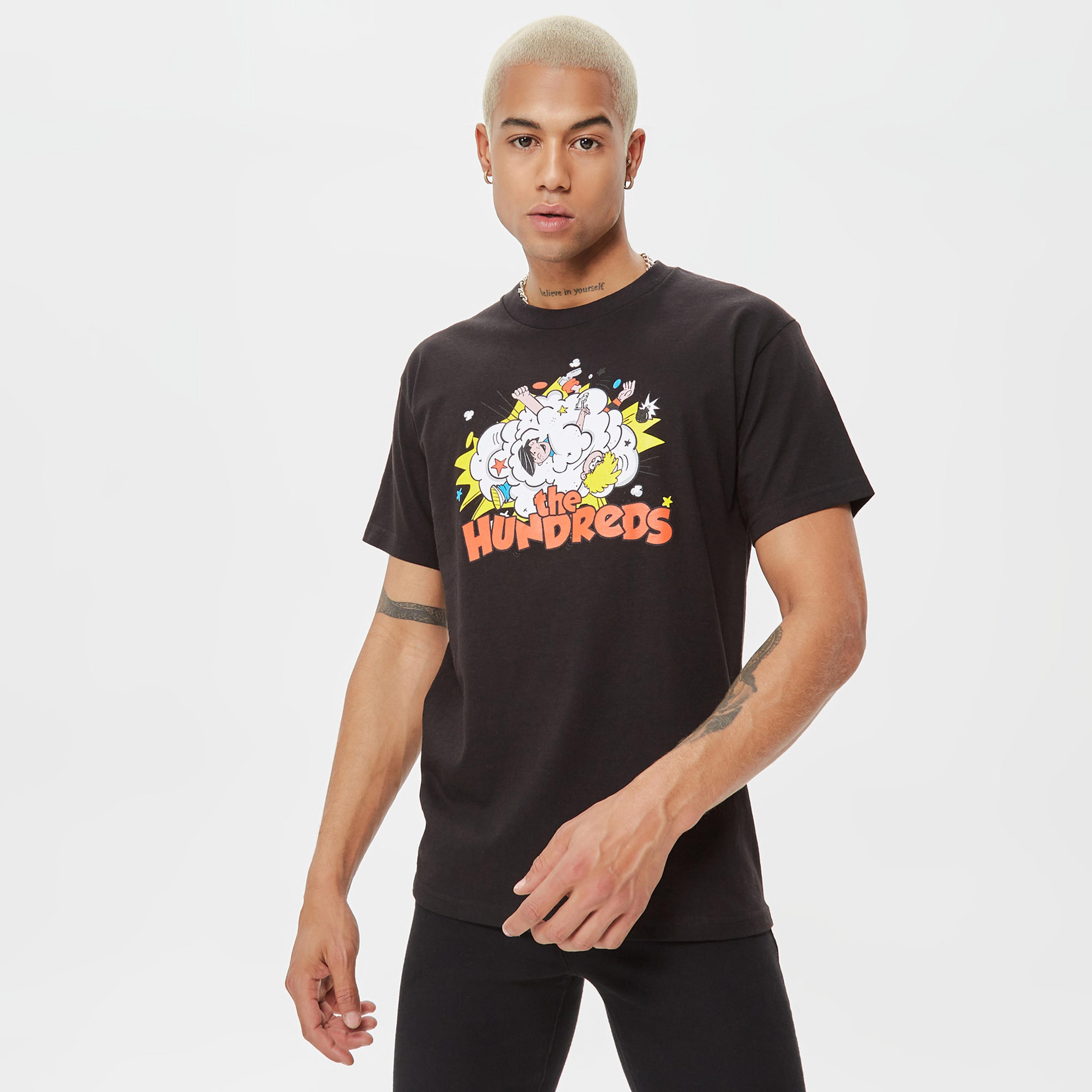 The Hundreds Comic Wildfire Erkek Siyah T-Shirt