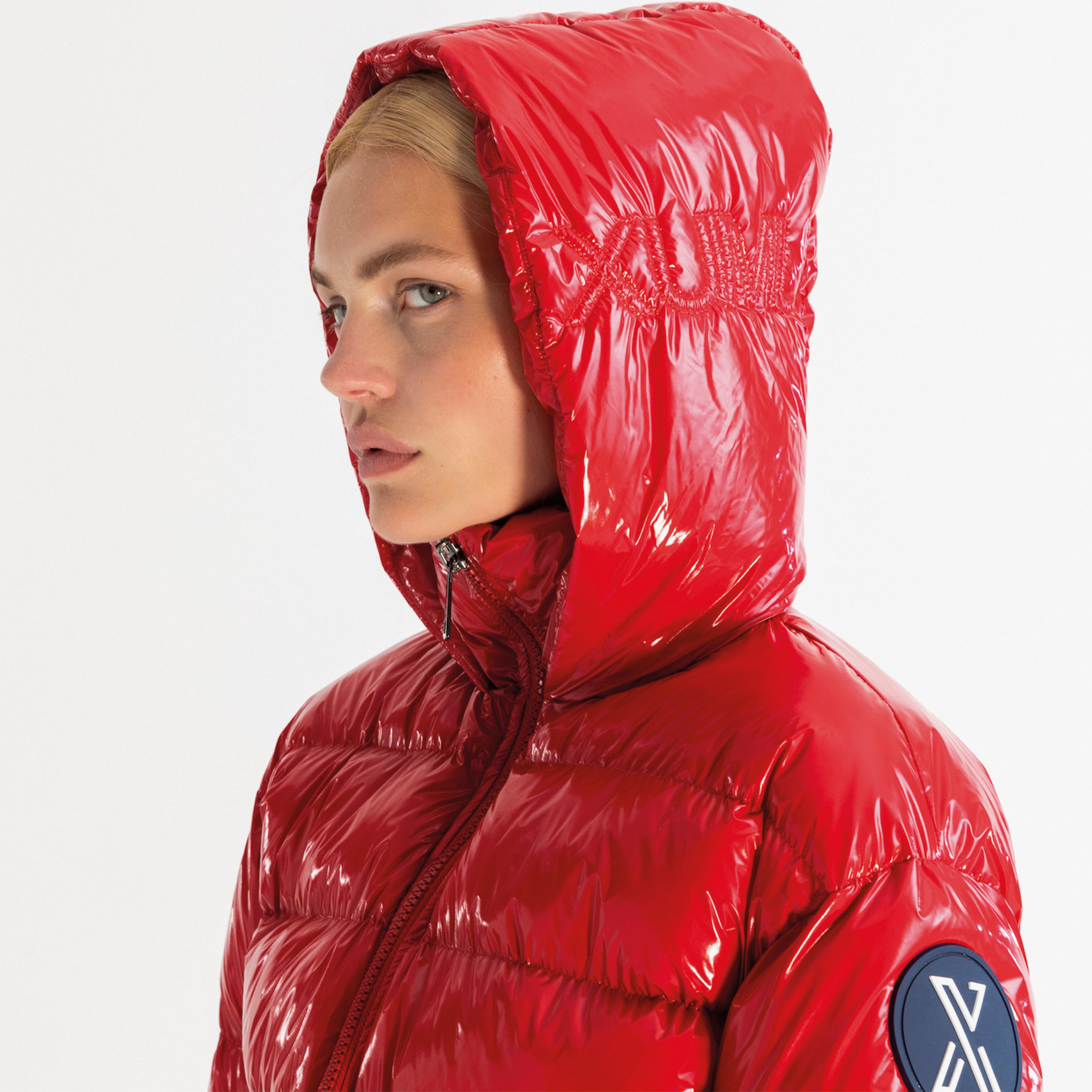 XUMU Downsized Glossy Kadın Kırmızı Puffer Mont
