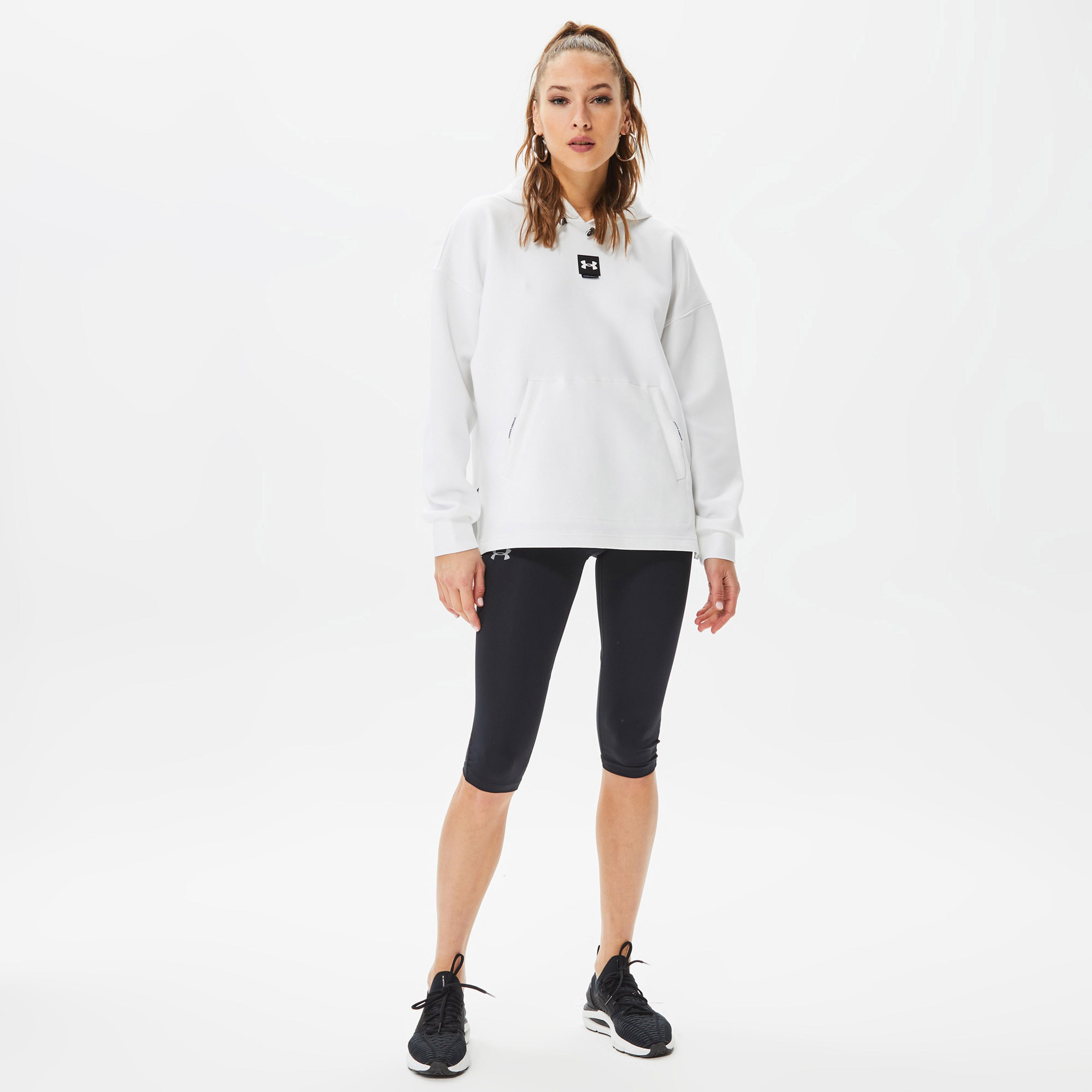 Under Armour Summit Knit Kadın Beyaz Hoodie