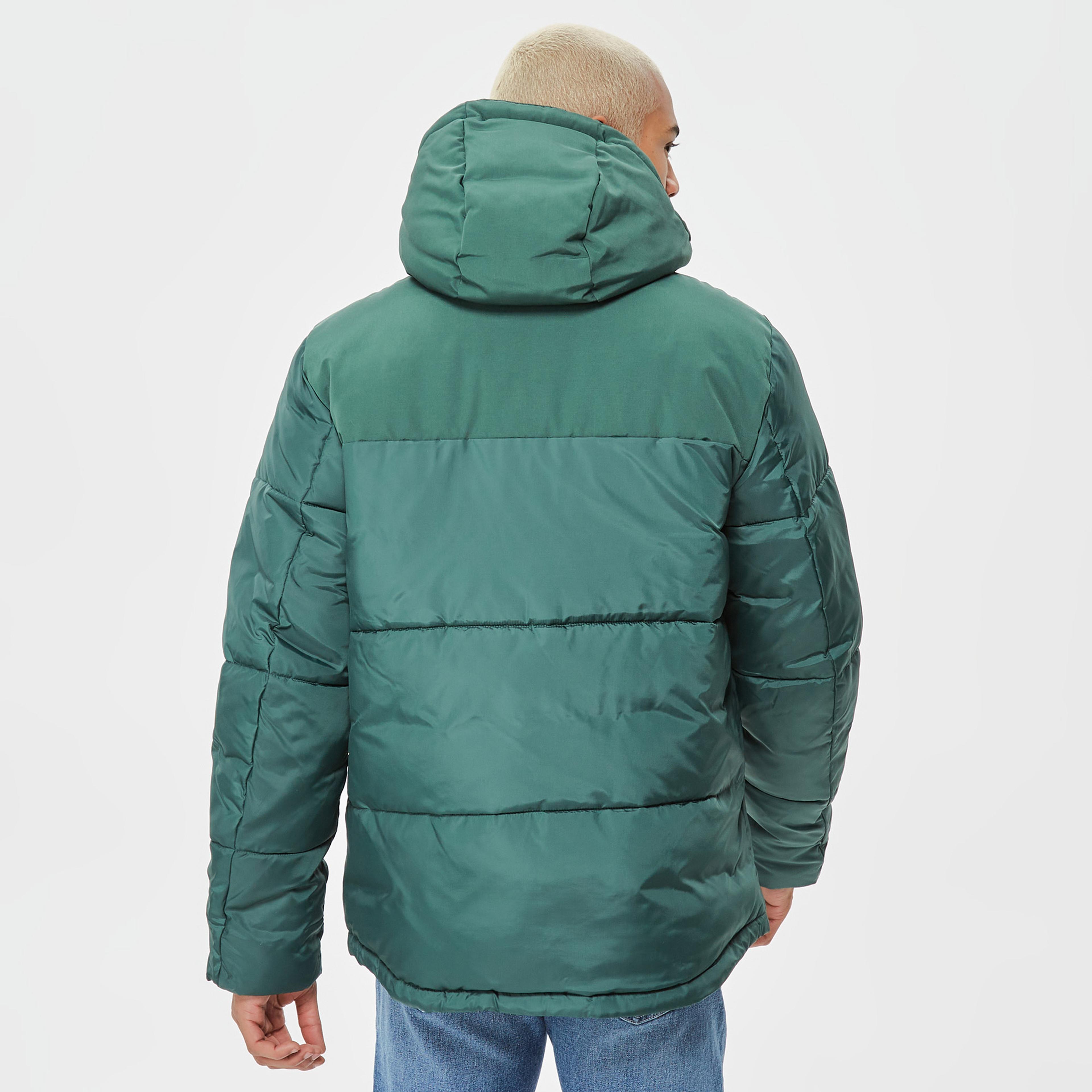 Benetton Kapşonsuz Puffer Erkek Yeşil Mont