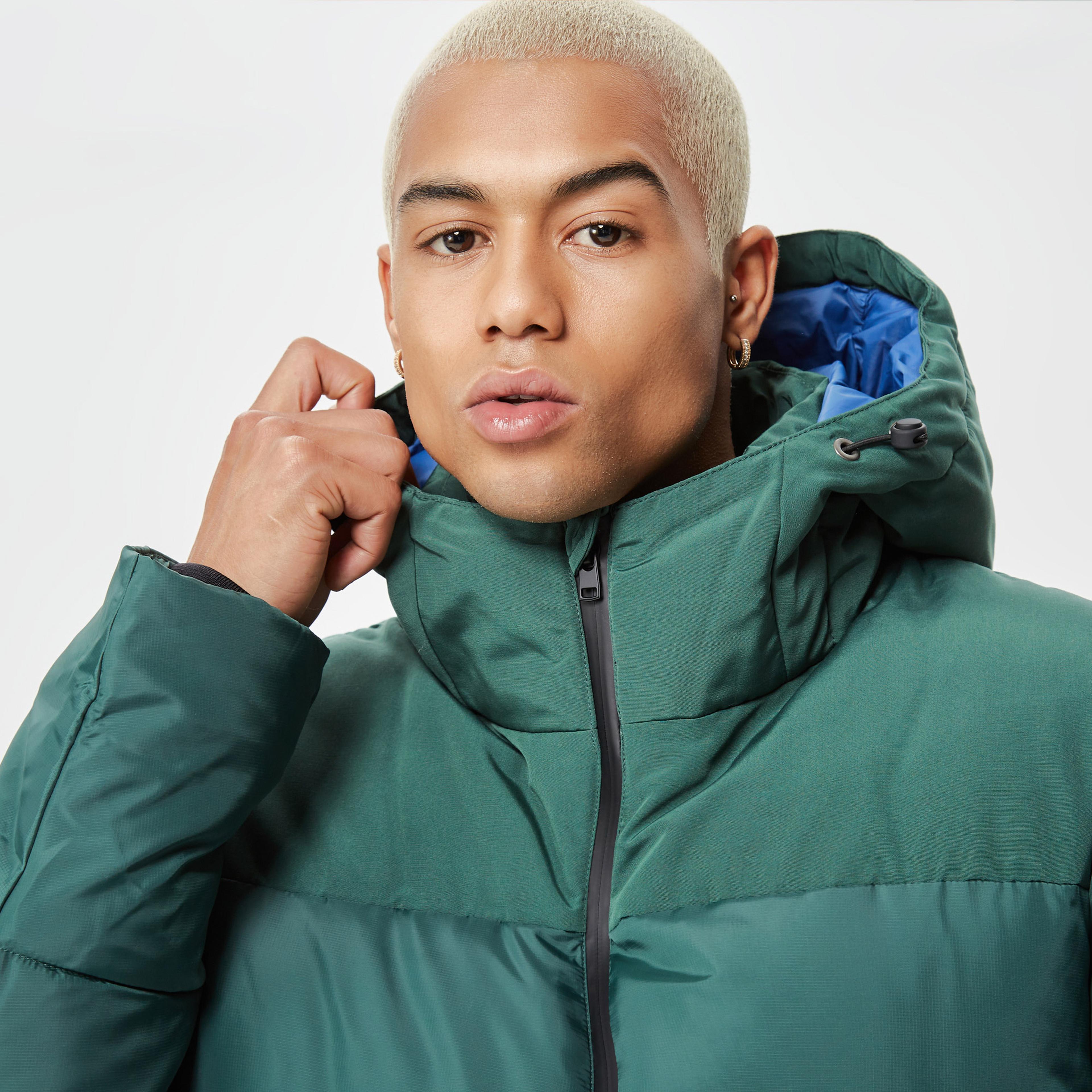 Benetton Kapşonsuz Puffer Erkek Yeşil Mont