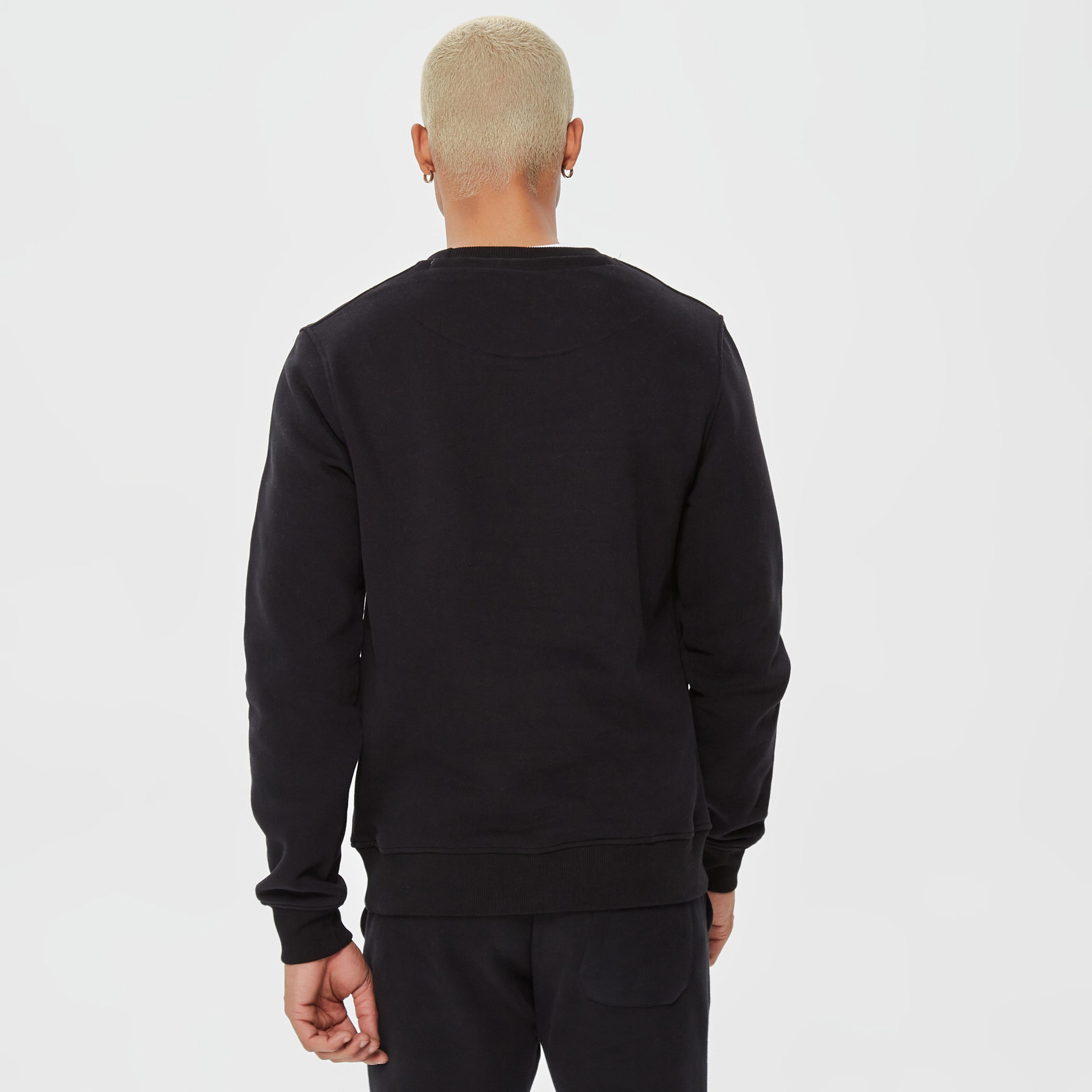 Routefield Hook Erkek Siyah Hoodie Sweatshirt