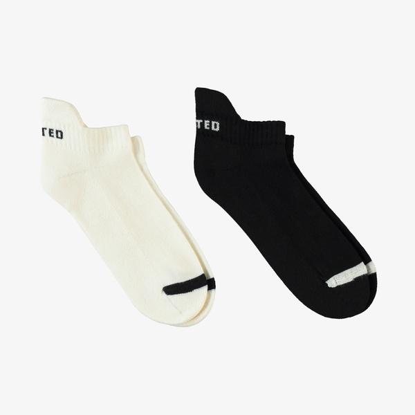 United4 Street  Unisex Beyaz/Siyah 2'li Çorap