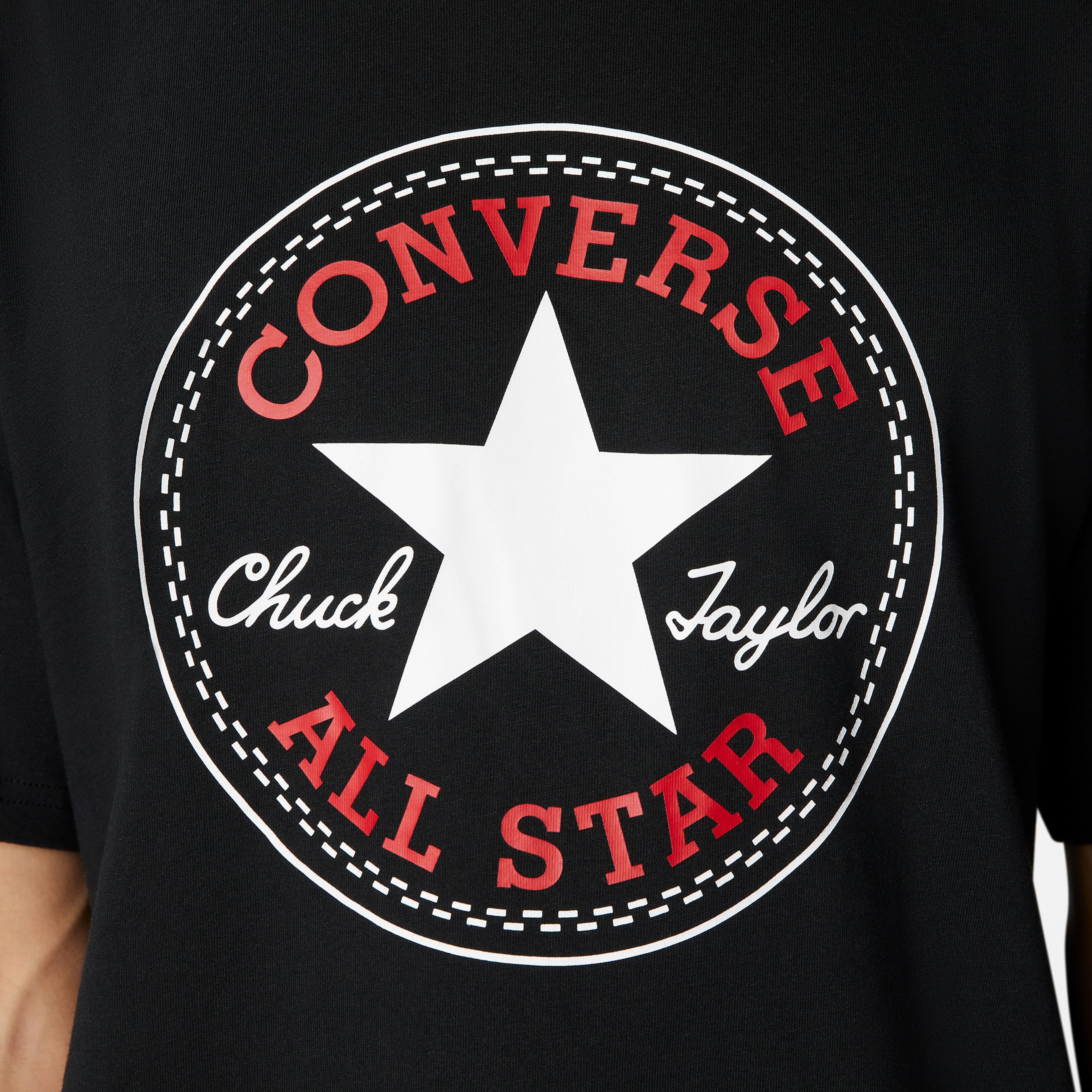 Converse Go-To All Star Patch Logo Unisex Siyah T-Shirt