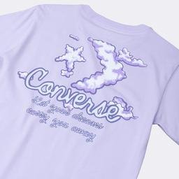 Converse Seasonal Graphic Word Art Kadın Lila T-Shirt