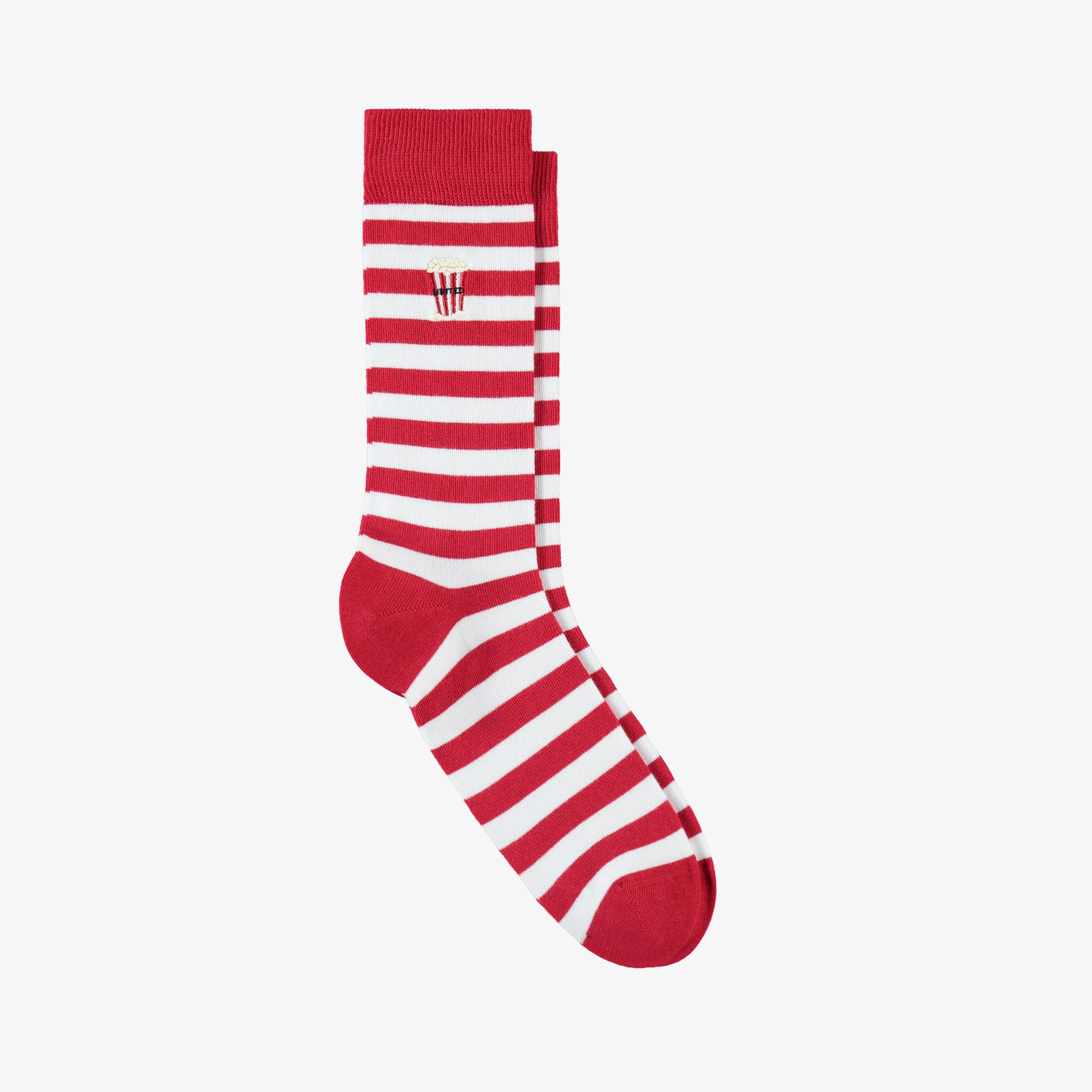 UNITED4 Nakışlı Erkek Kırmızı/Beyaz Çorap