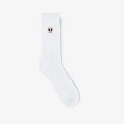 UNITED4 Classic Nakışlı Erkek Beyaz Çorap