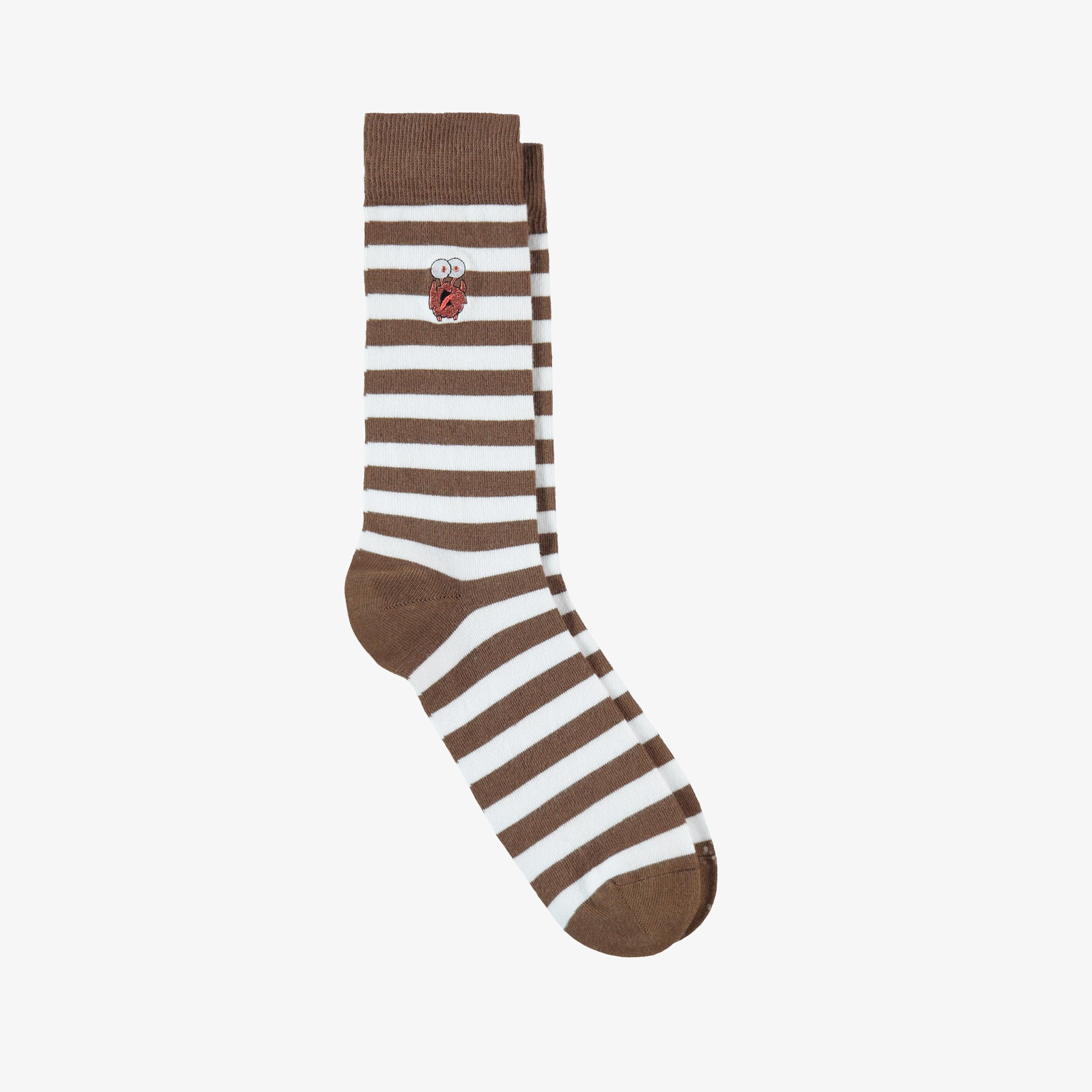 United4 Nakışlı Erkek Kahverengi Çorap