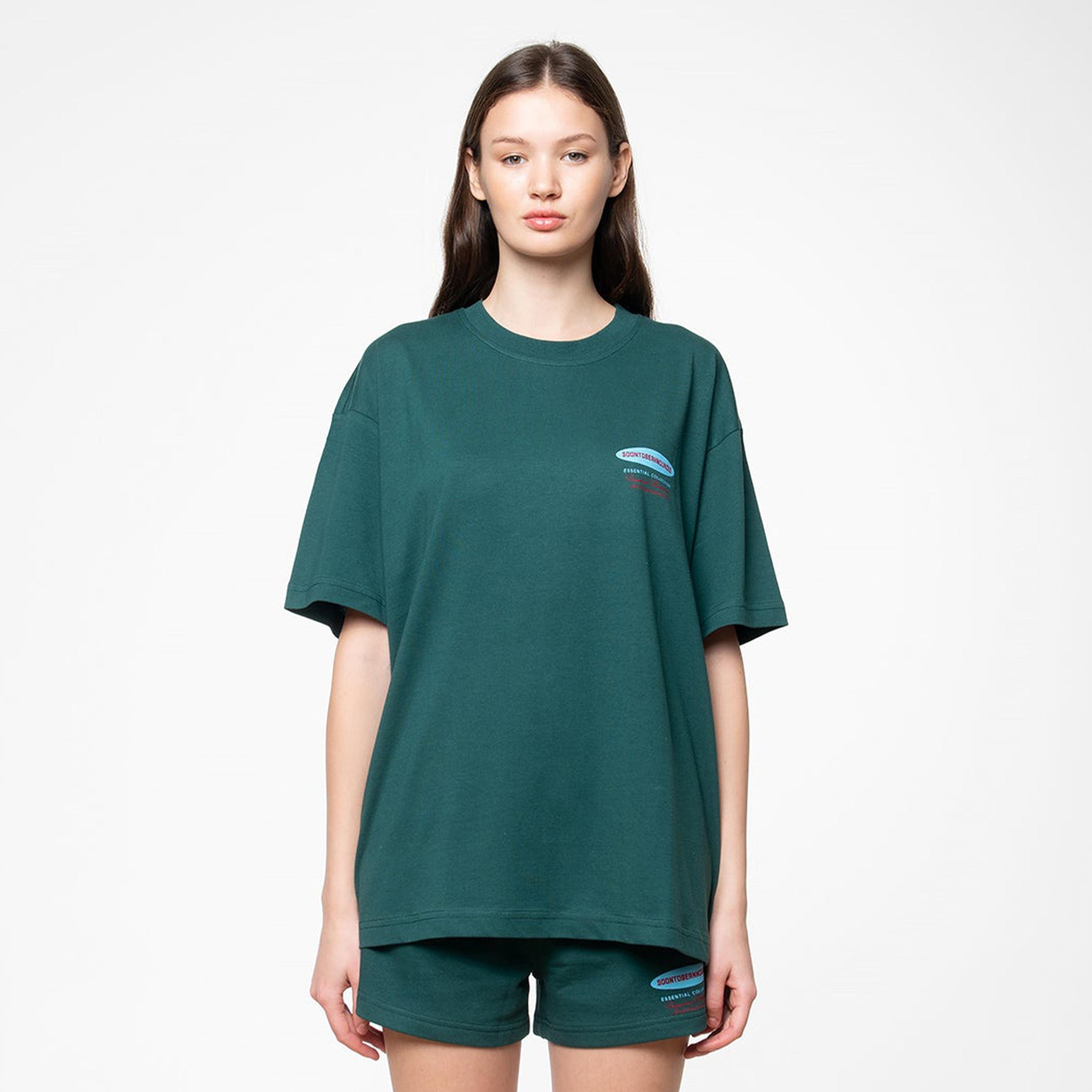 Soon To Be Announced Essentials Unisex Yeşil T-Shirt