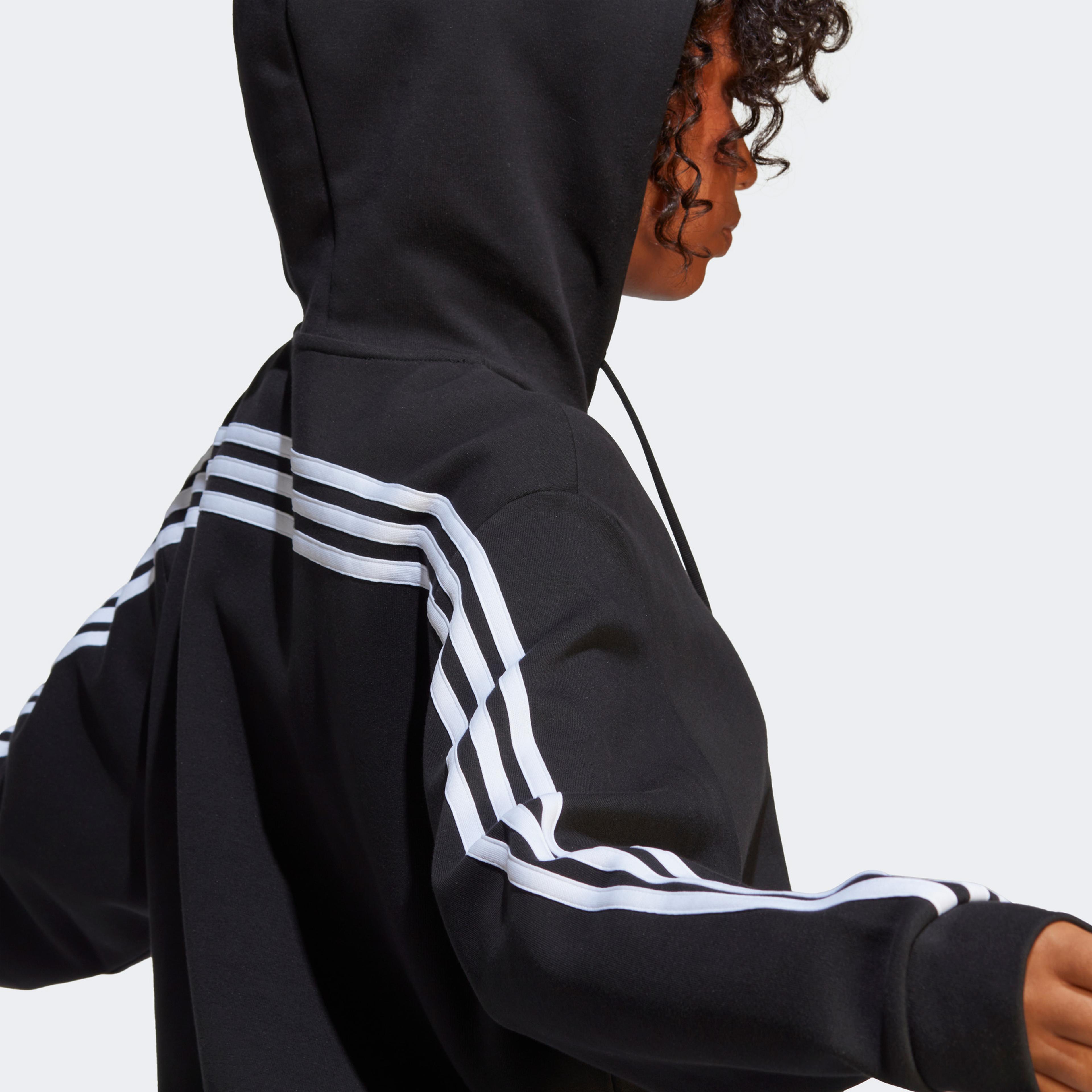 adidas Future Icon 3 Stripes Kadın Siyah Ceket