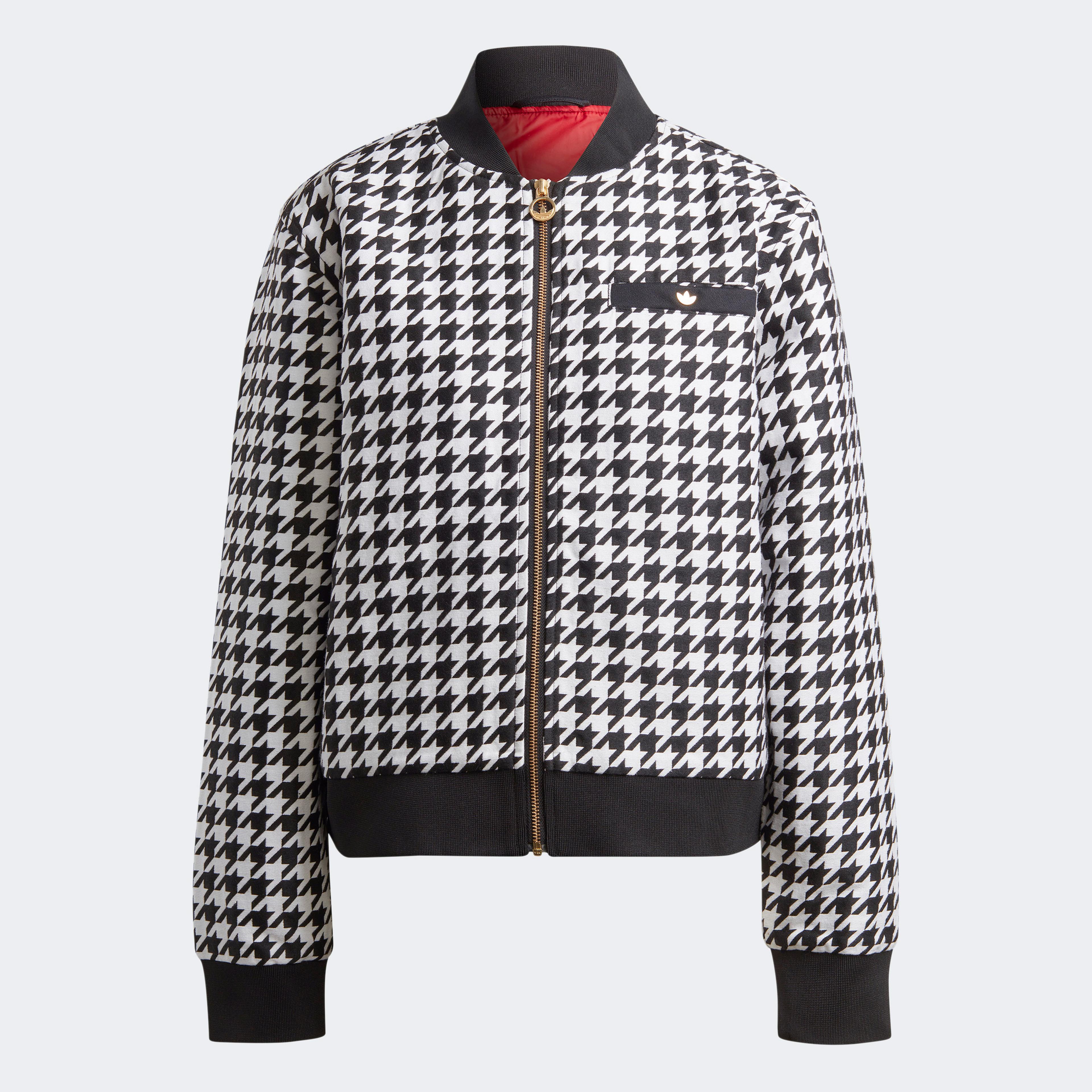 adidas Houndstooth Kadın Siyah/Beyaz Mont