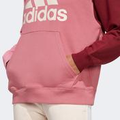 adidas Essentials Big Logo Oversized French Terry Hoodie Kadın Pembe Sweatshirt