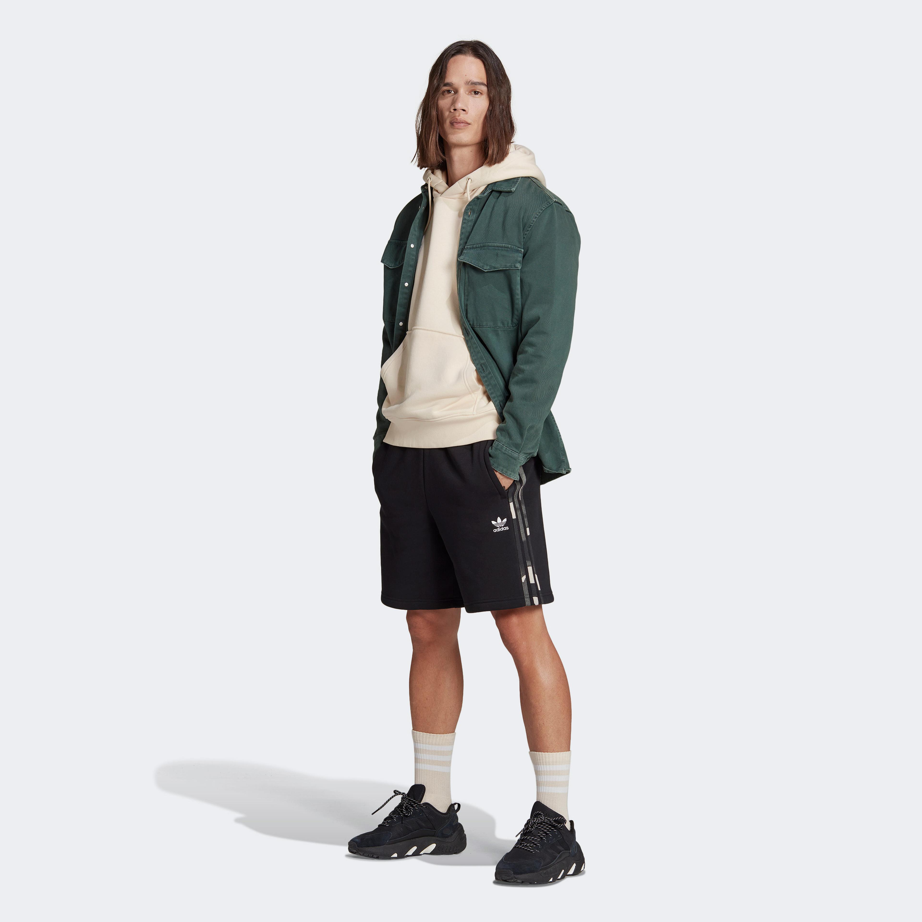 adidas Graphics Camo 3-Stripes Erkek Siyah Şort
