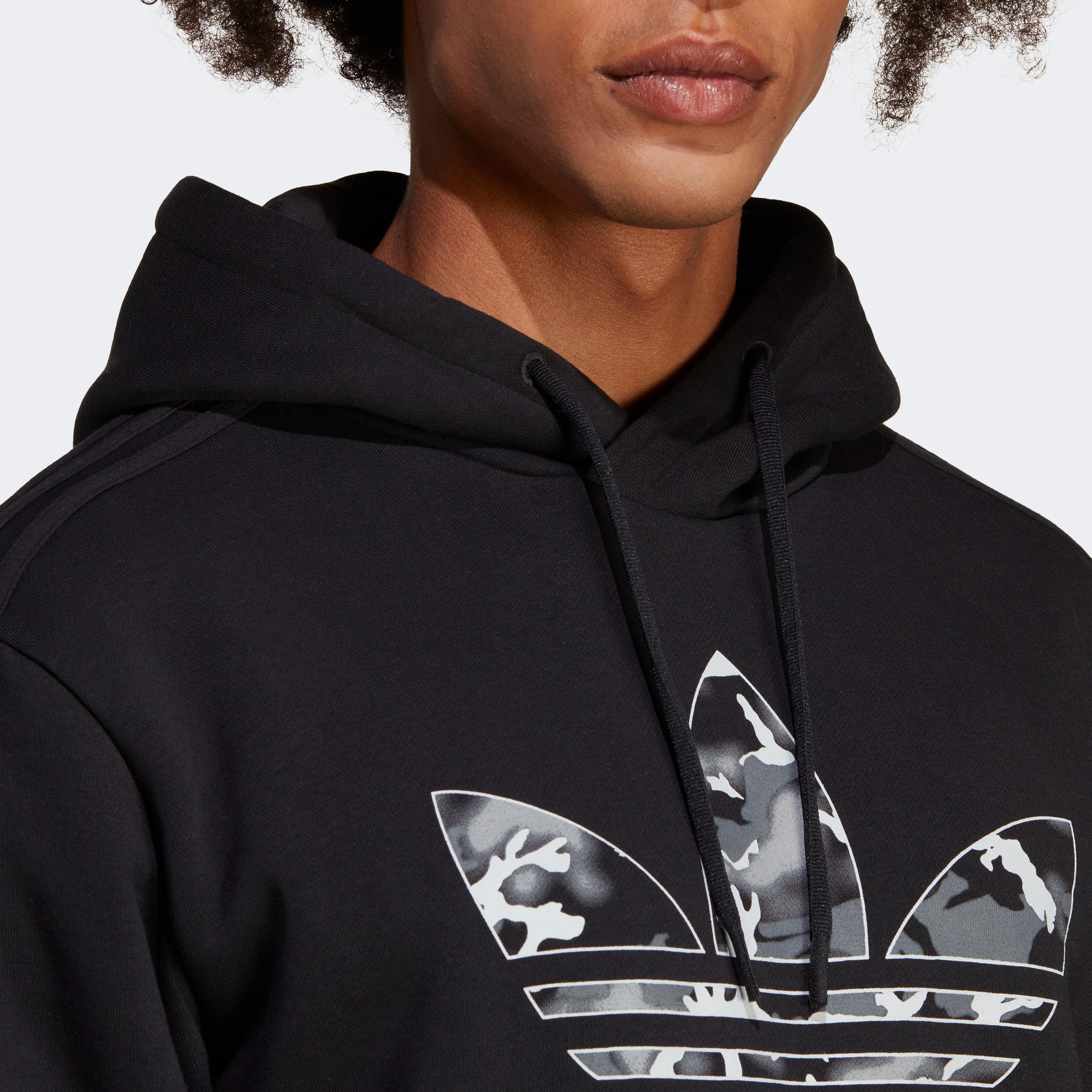 adidas Graphics Camo Infill Erkek Siyah Hoodie