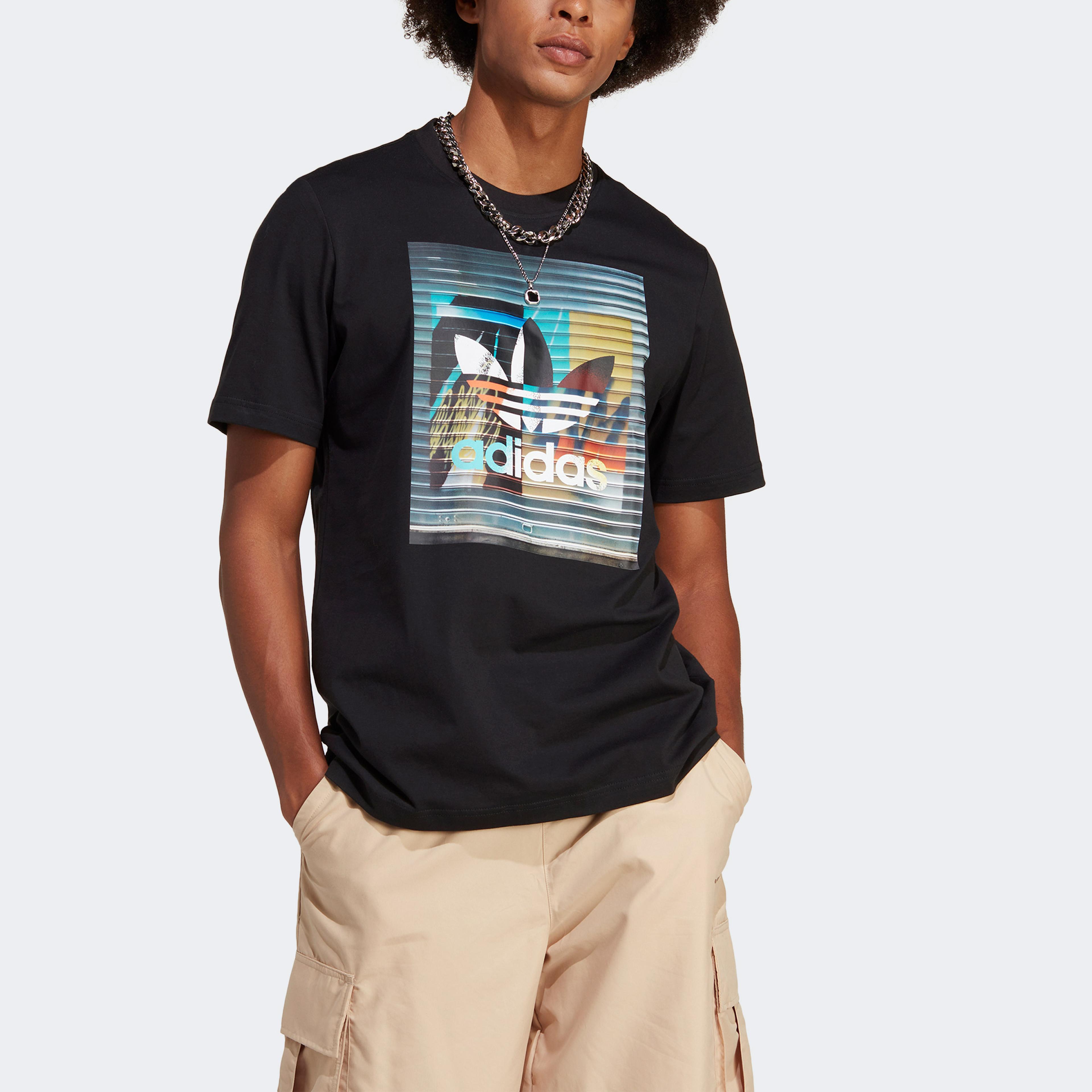 adidas Graphics off the Grid  Erkek Siyah T-Shirt