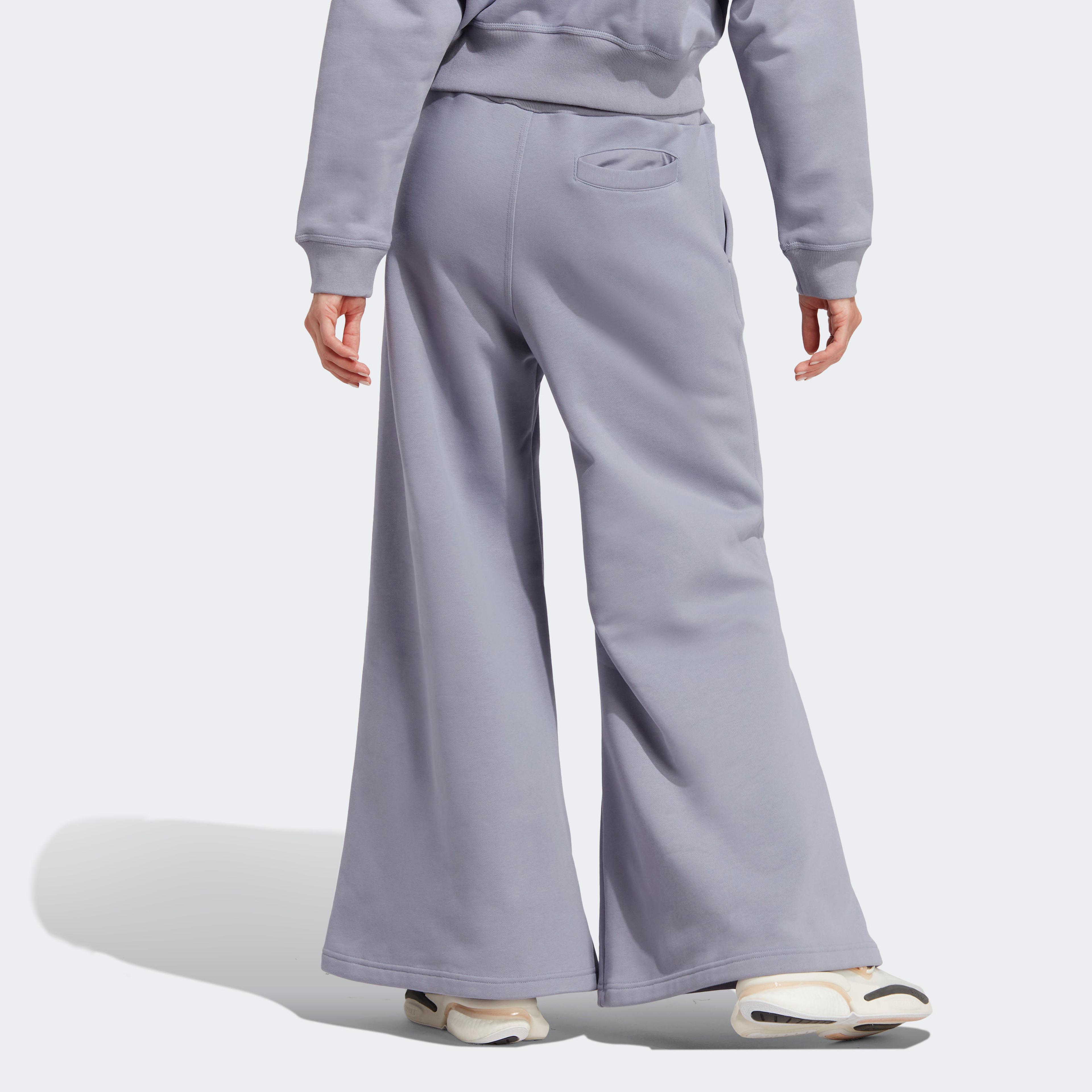 adidas Lounge Fleece Wide Kadın Mavi Eşofman Altı