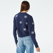 Tommy Jeans Kadın Mavi Crop Kazak