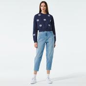Tommy Jeans Kadın Mavi Crop Kazak