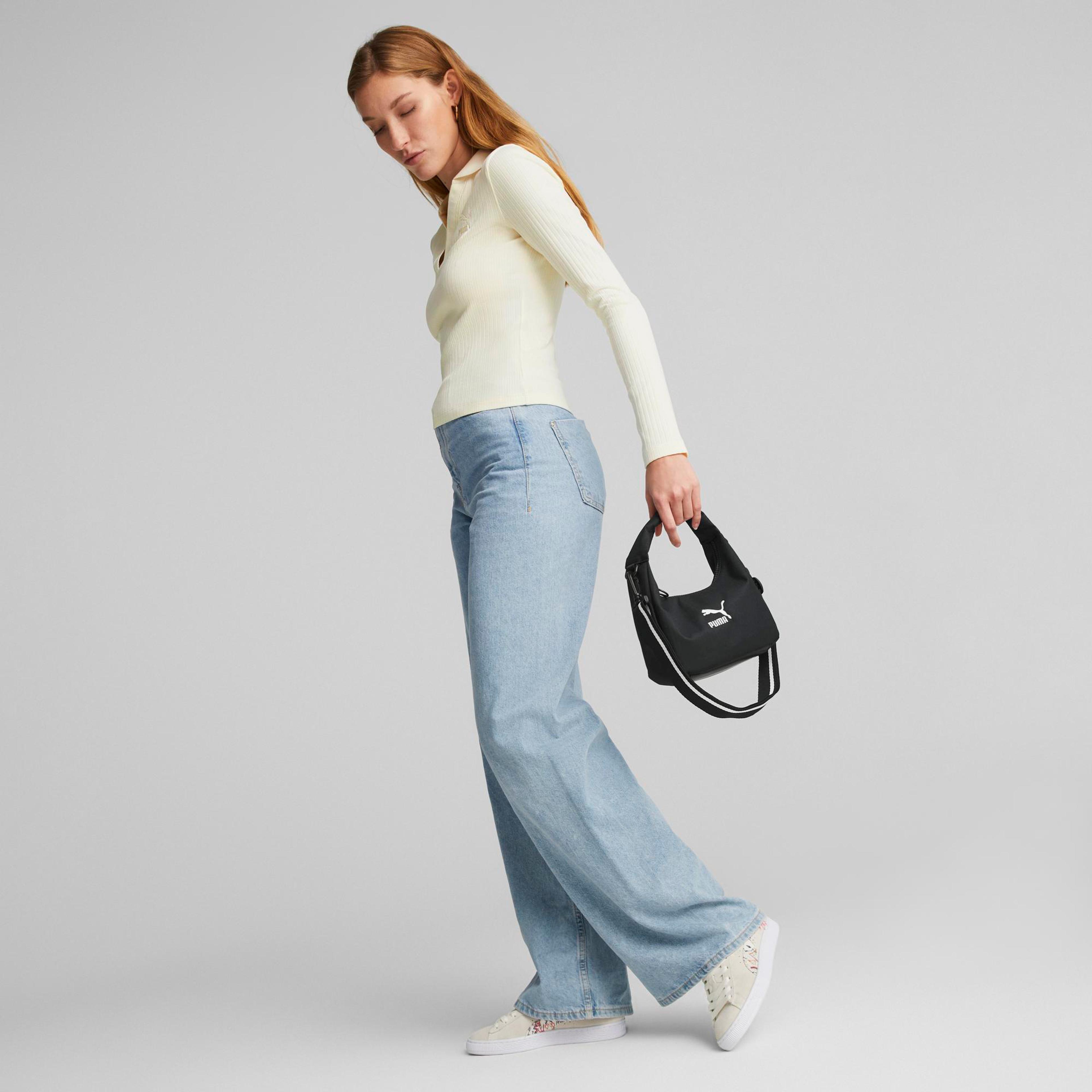 Puma Prime Classics Seasonal Mini Hobo Unisex Siyah Omuz Çantası