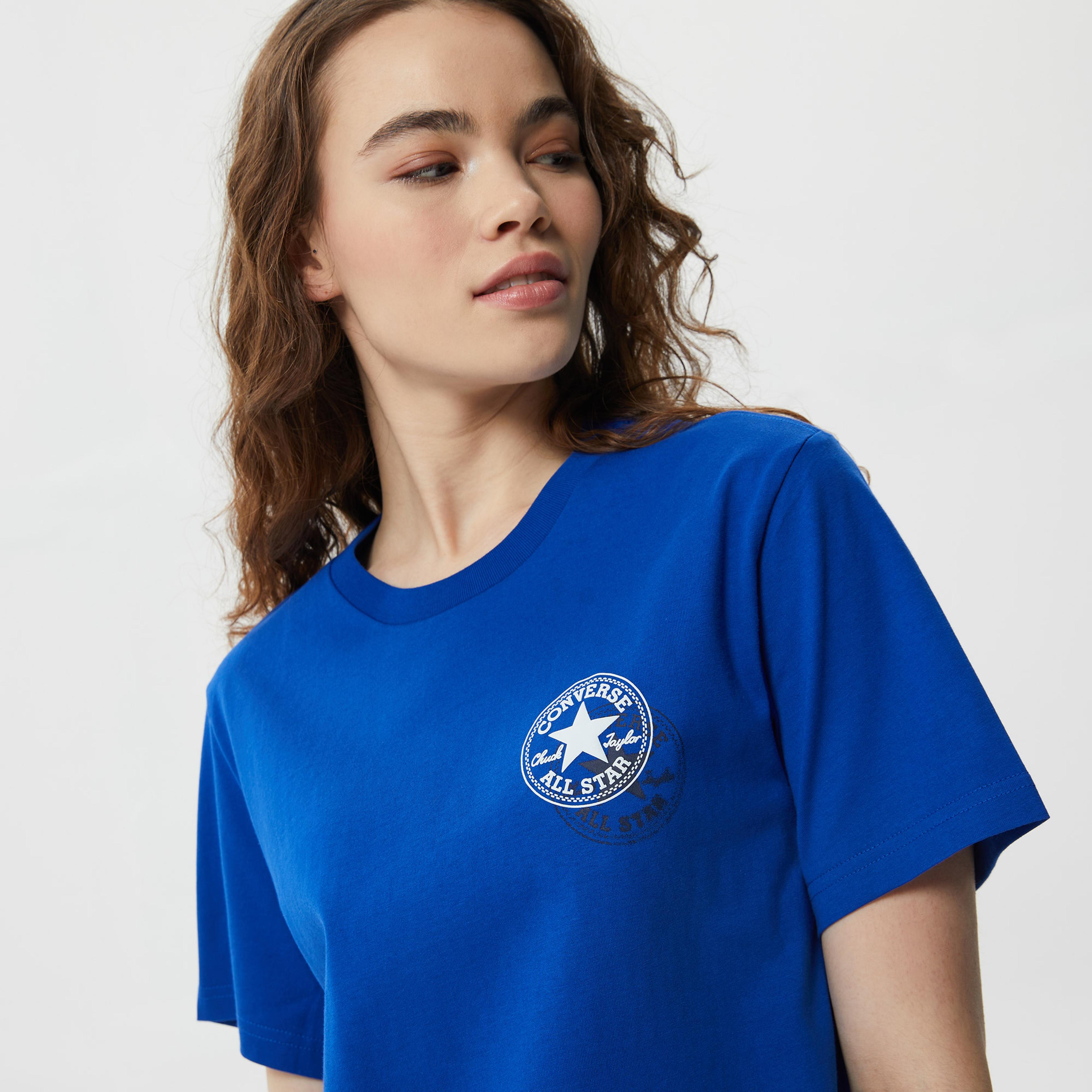 Converse Standard Fit Seasonal Chuck Patch Novelty Unisex Mavi T-Shirt