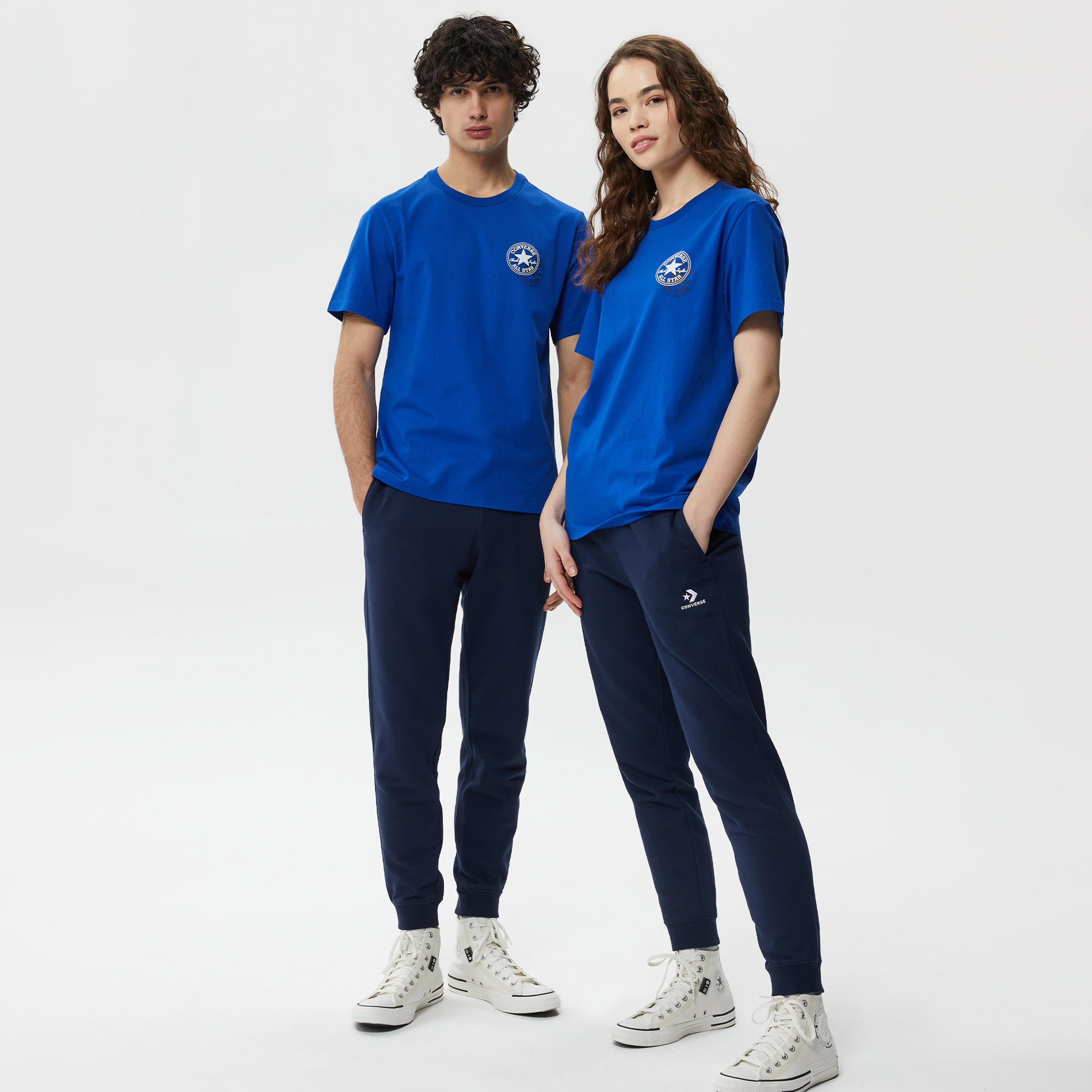 Converse Standard Fit Seasonal Chuck Patch Novelty Unisex Mavi T-Shirt
